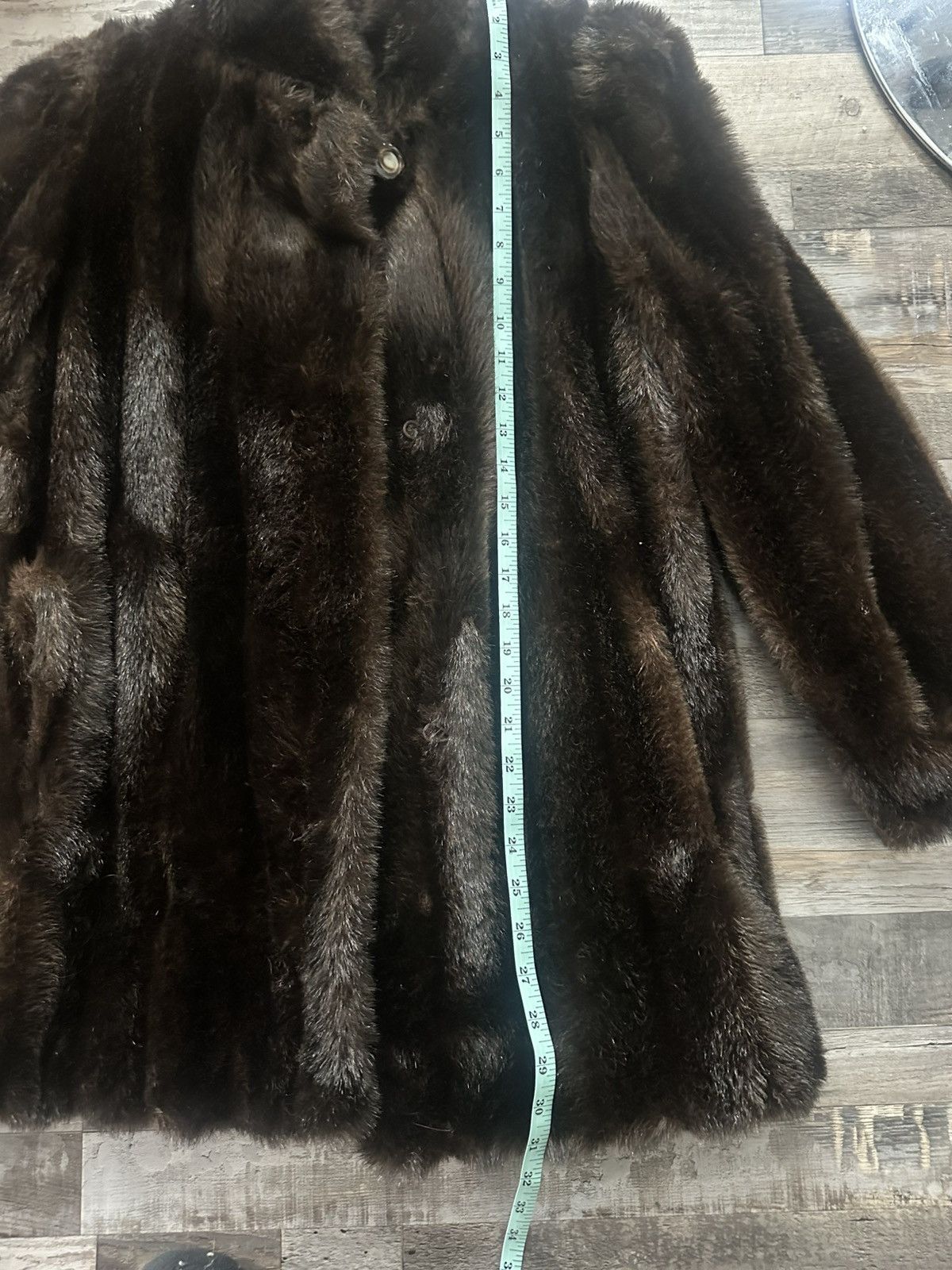 Other Vintage 1960 Custom Brown 100% Mink Fur Satin Lined Coat Size M / US 6-8 / IT 42-44 - 4 Thumbnail