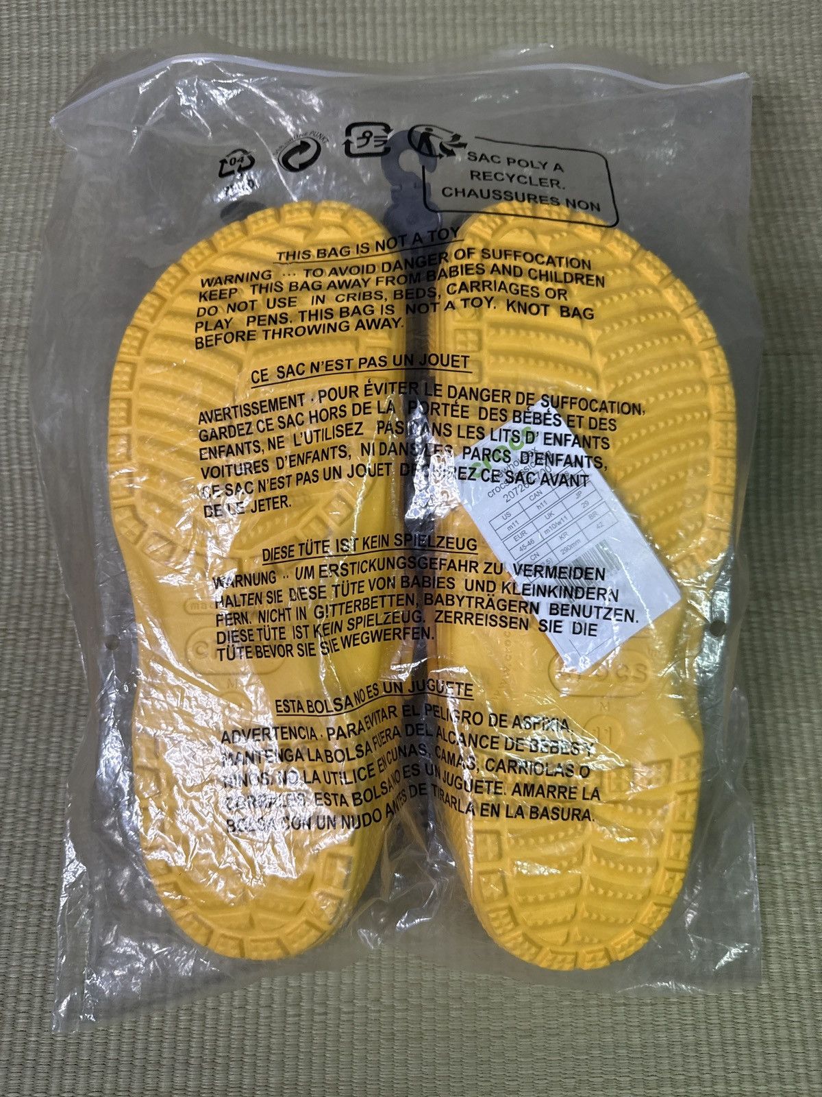 Drew House New Drew House Crocs 11 Yellow Missing Jibbitz Size US 11 / EU 44 - 8 Thumbnail