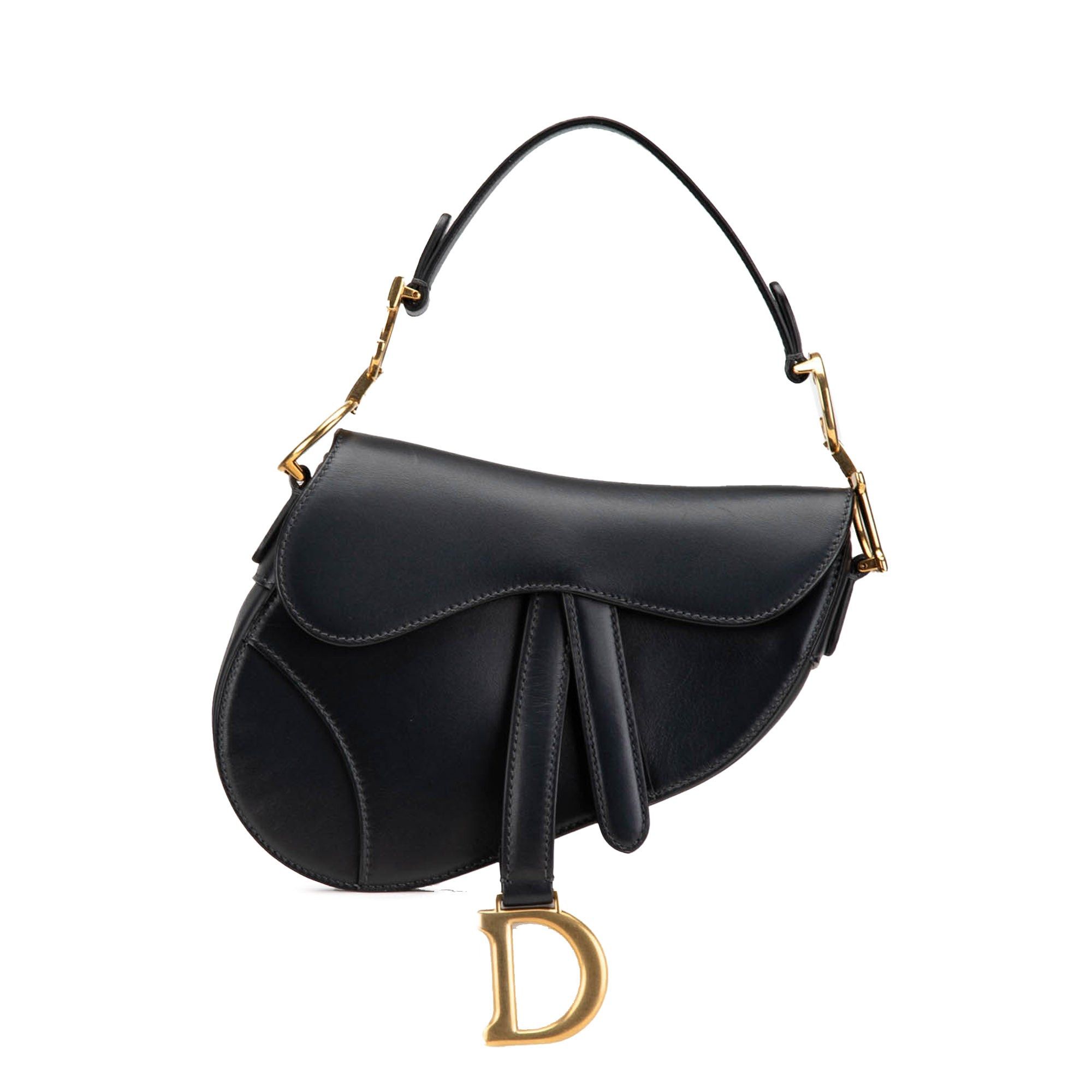 Dior Dior Mini Leather Saddle Black Size ONE SIZE - 1 Thumbnail