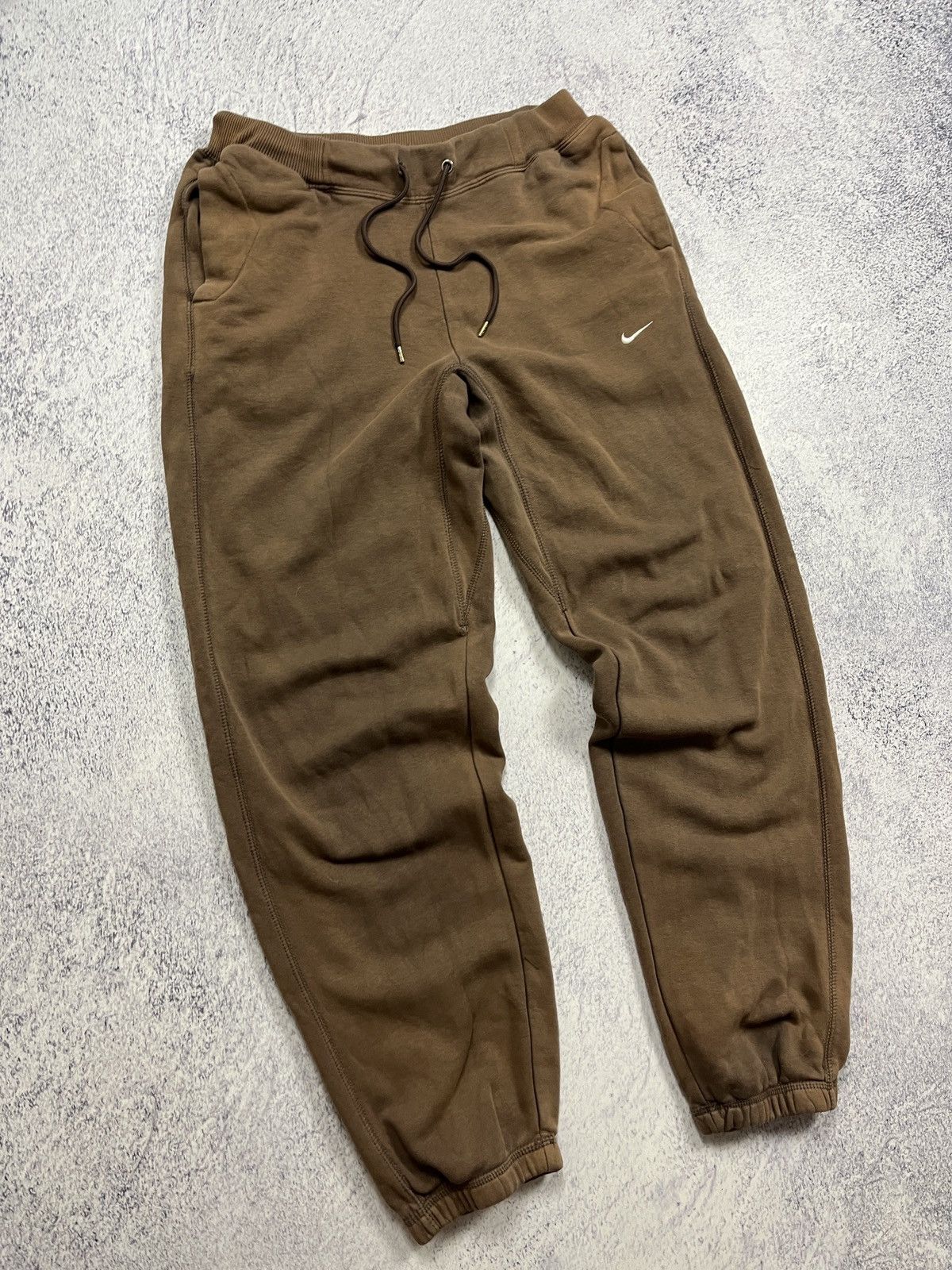 Nike × Vintage Nike Essential Vintage Y2K Brown Baggy Sweatpants Hype Y2K Size US 36 / EU 52 - 3 Thumbnail