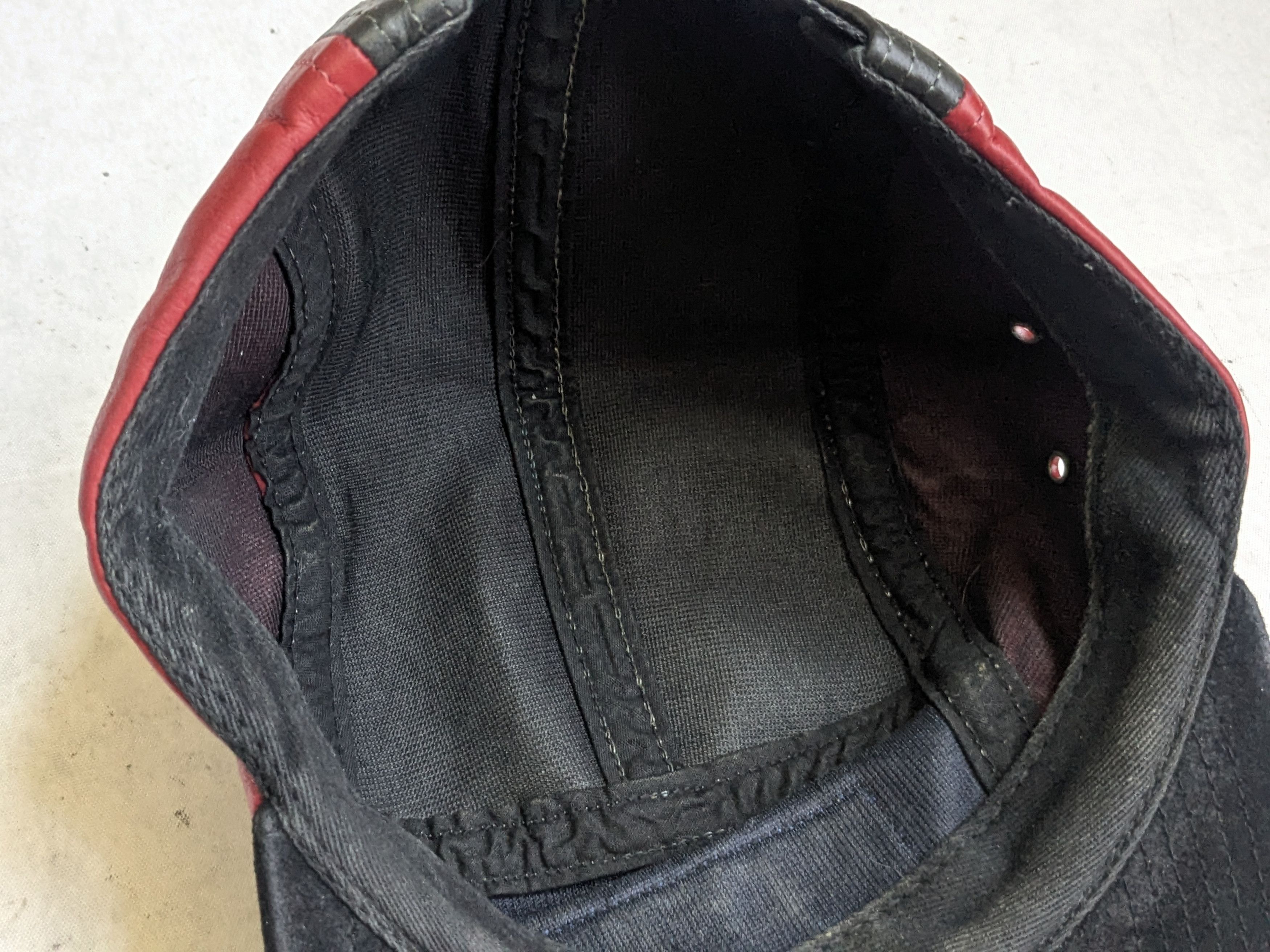 Supreme Supreme Camp Cap Hat 5 Panel Leather Suede Red Blue Size ONE SIZE - 12 Thumbnail