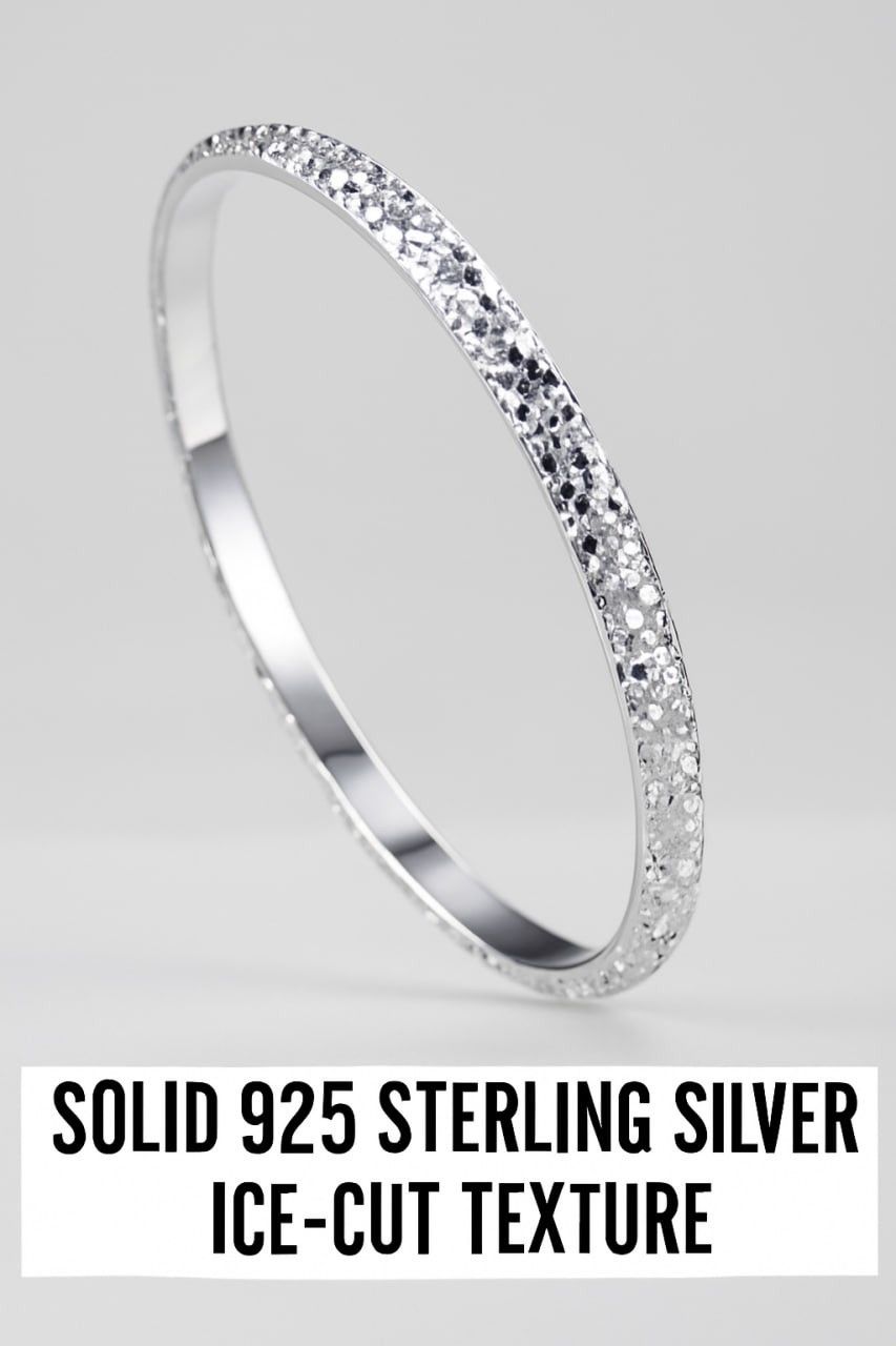 Other Solid 925 Silver Handcrafted Ice-Cut, 23g Stacking Bracelet Size ONE SIZE - 1 Thumbnail