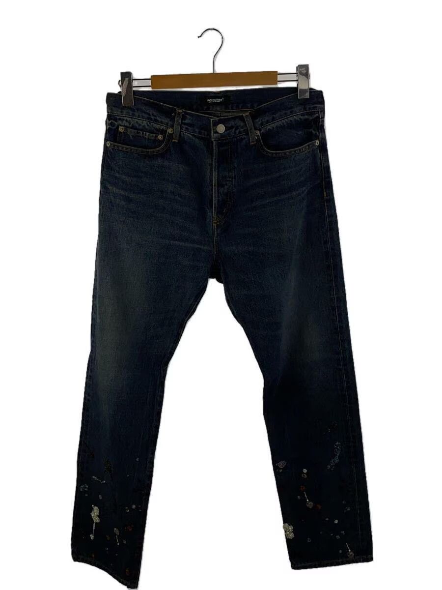 Undercover Undercover Drip Bead Embroidery Cotton Denim Pants Indigo Size US 34 / EU 50 - 1 Thumbnail