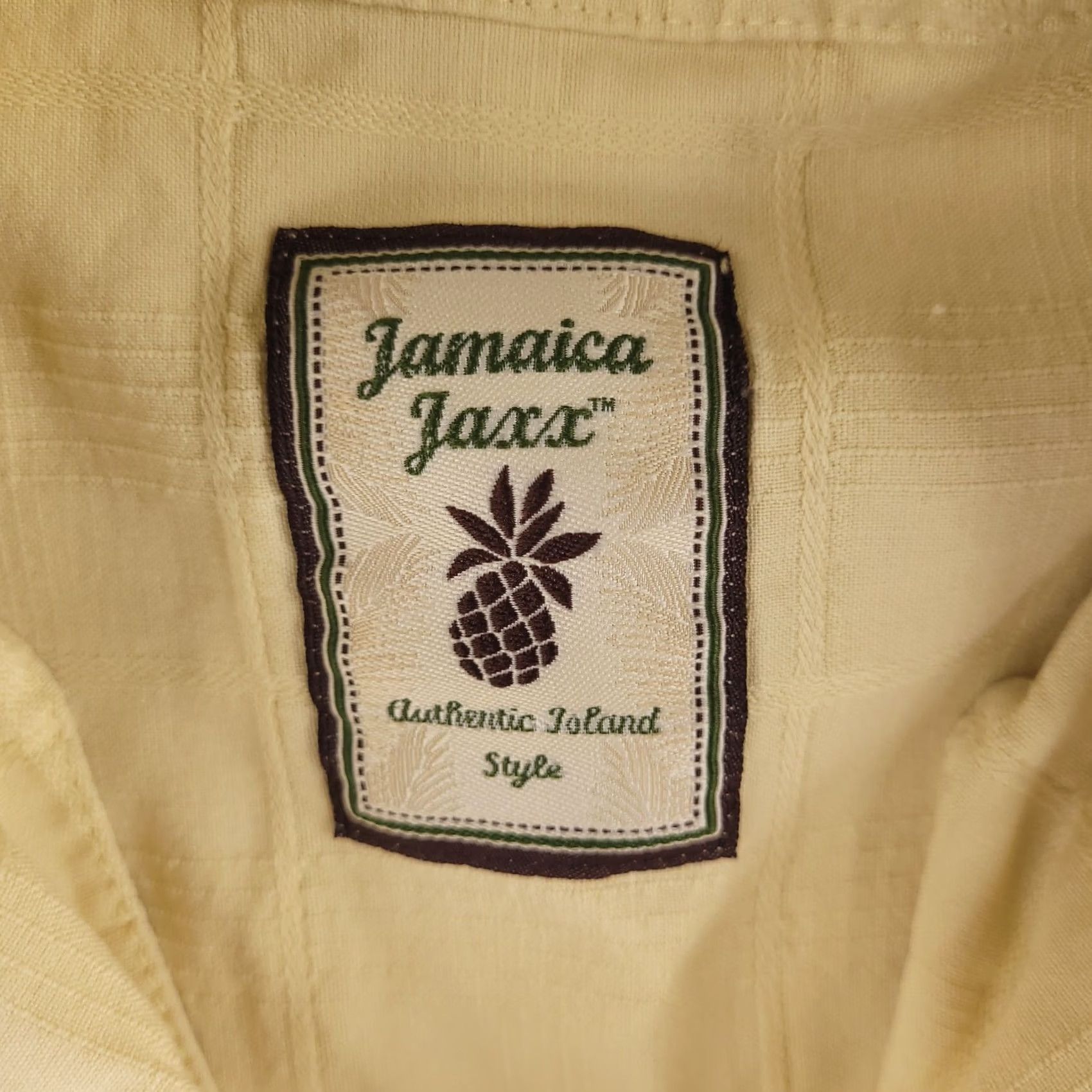 Vintage Jamaica Jaxx Shirt Mens Large Yellow 100% Silk Short Sleeve Button Up Hawaiian Solid Regular Collared Button-Up Size US L / EU 52-54 / 3 - 2 Thumbnail