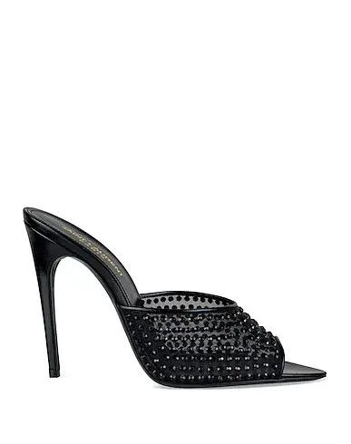 Saint Laurent Paris o1b1hav110325 742450 Blonde Mules In Rhinestone Mesh Size US 6 / IT 36 - 1 Thumbnail
