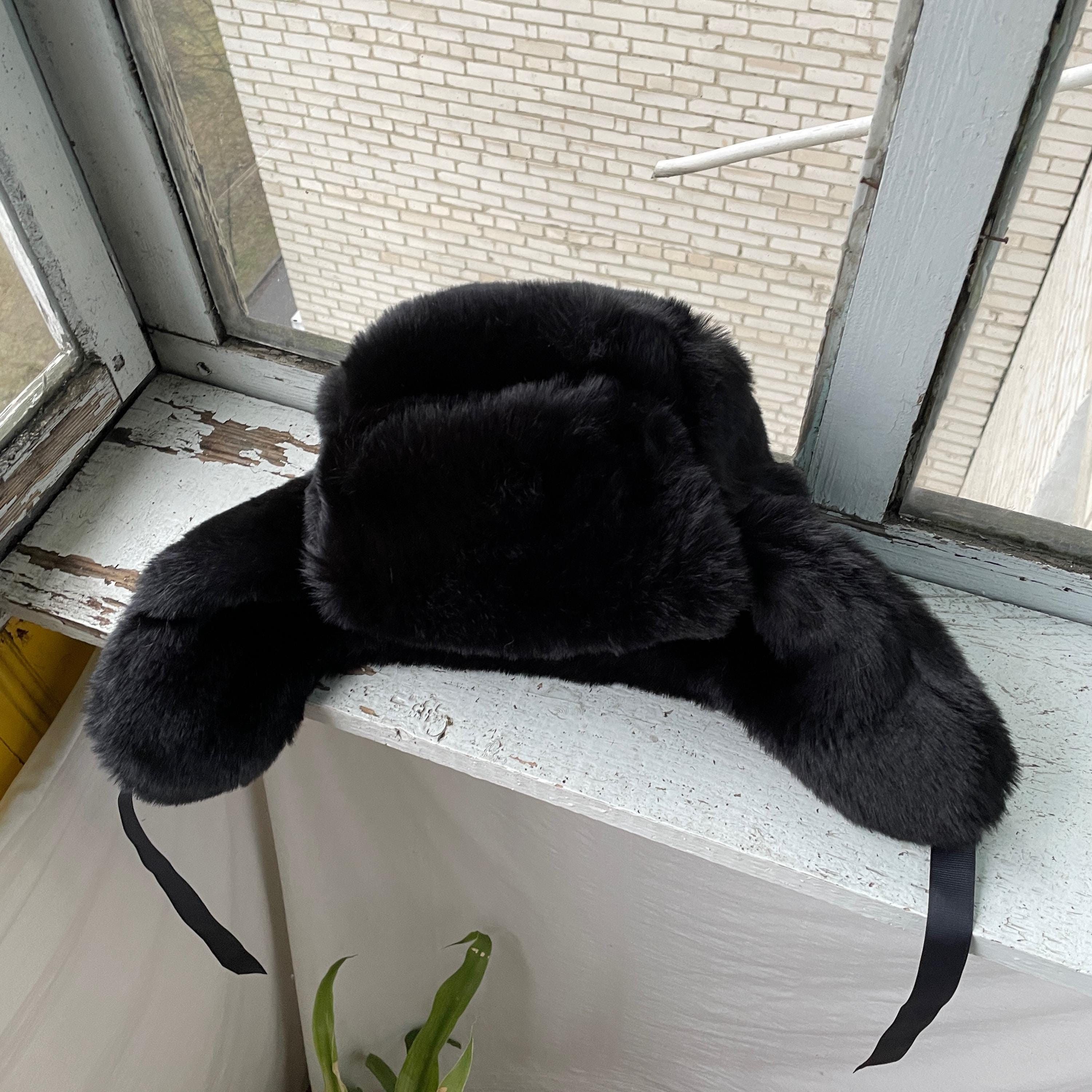 Other Alt Ushanka Fuzzy Trapper Fur Hat y2k streetwear grunge alt Size ONE SIZE - 2 Thumbnail
