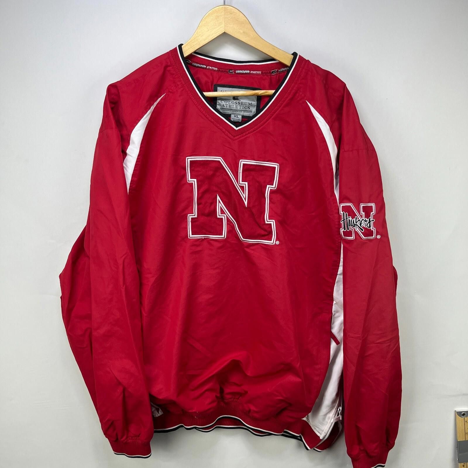 Vintage Nebraska Cornhuskers Pullover Windbreaker Jacket XL
