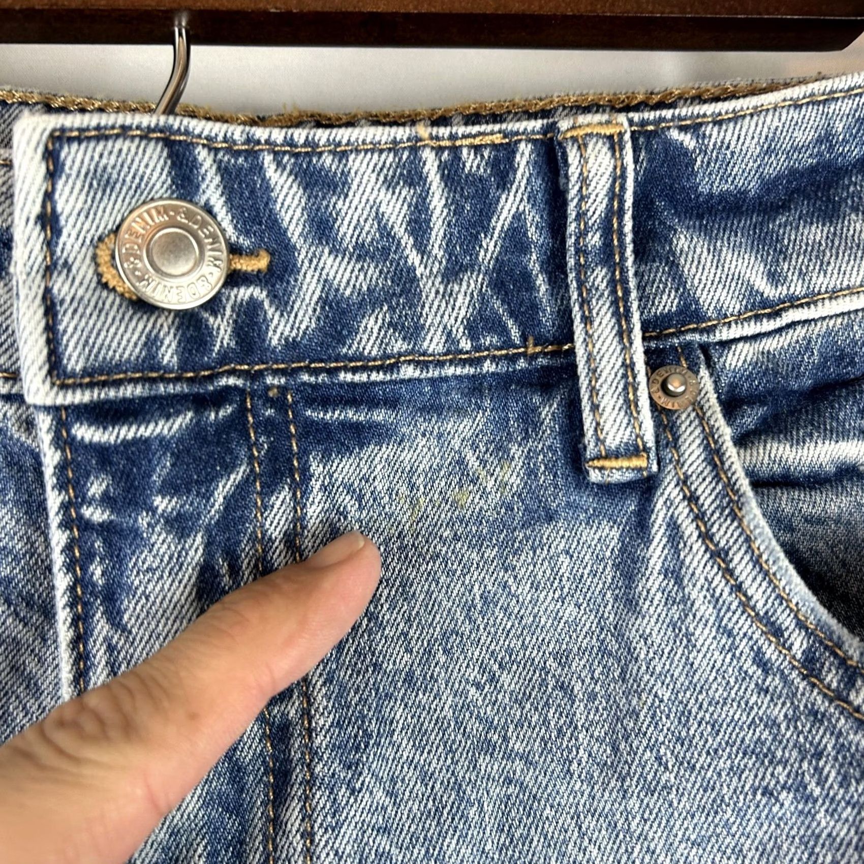 H&M H&M Jeans Womens 10 Blue Bootcut Slim Fit High Waist Light Wash Distressed Denim Size 32" / US 10 / IT 46 - 4 Thumbnail