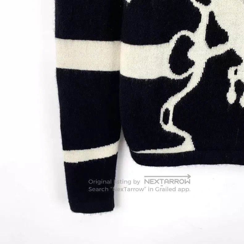 Hermes Hermes Black Pattern Jacquard Round Neck Long Sleeve Knitt Size XS / US 0-2 / IT 36-38 - 4 Thumbnail