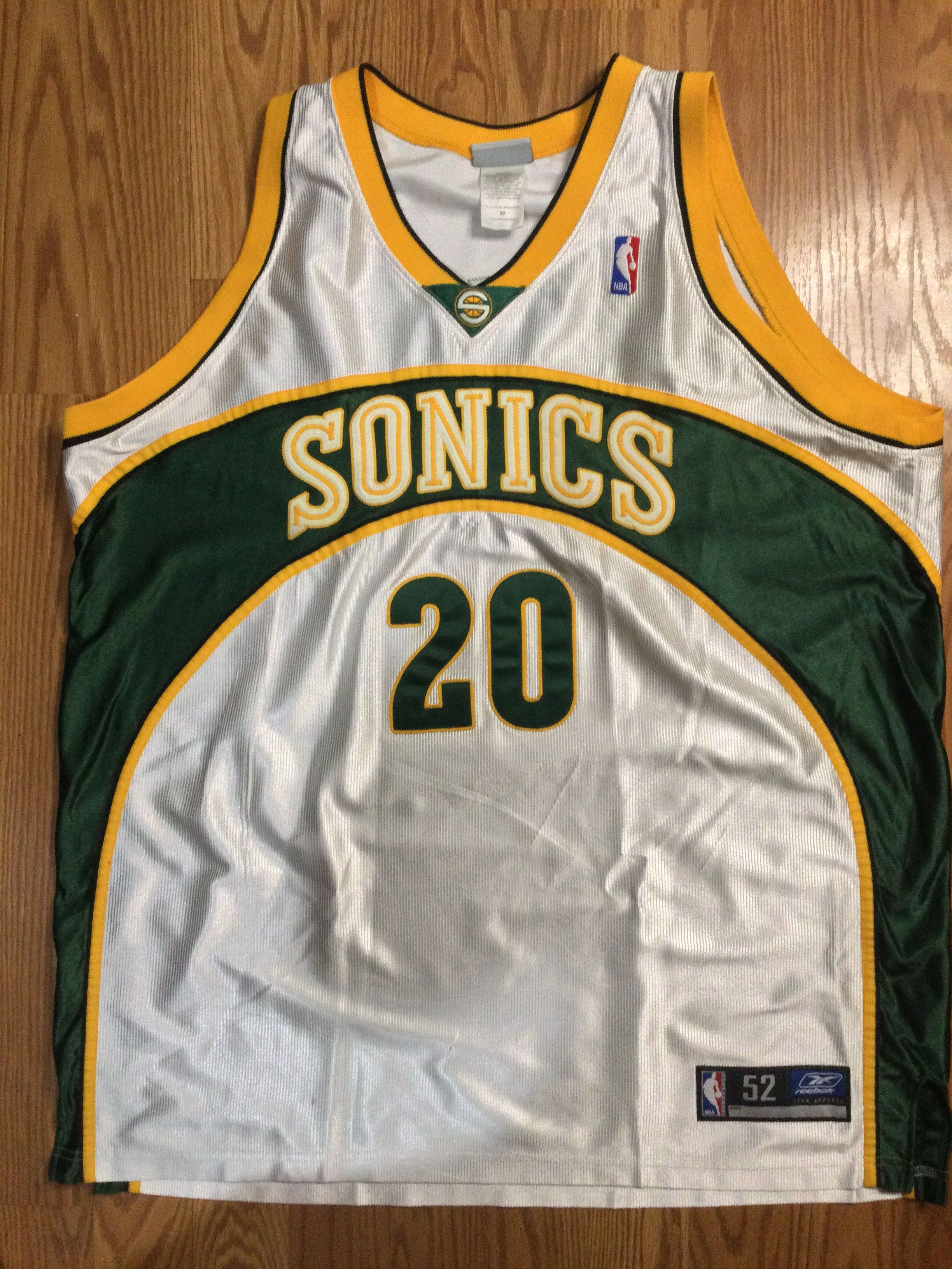 Reebok Authentic Seattle Supersonics Gary Payton Reebok NBA Jersey Size US XXL / EU 58 / 5 - 2 Thumbnail