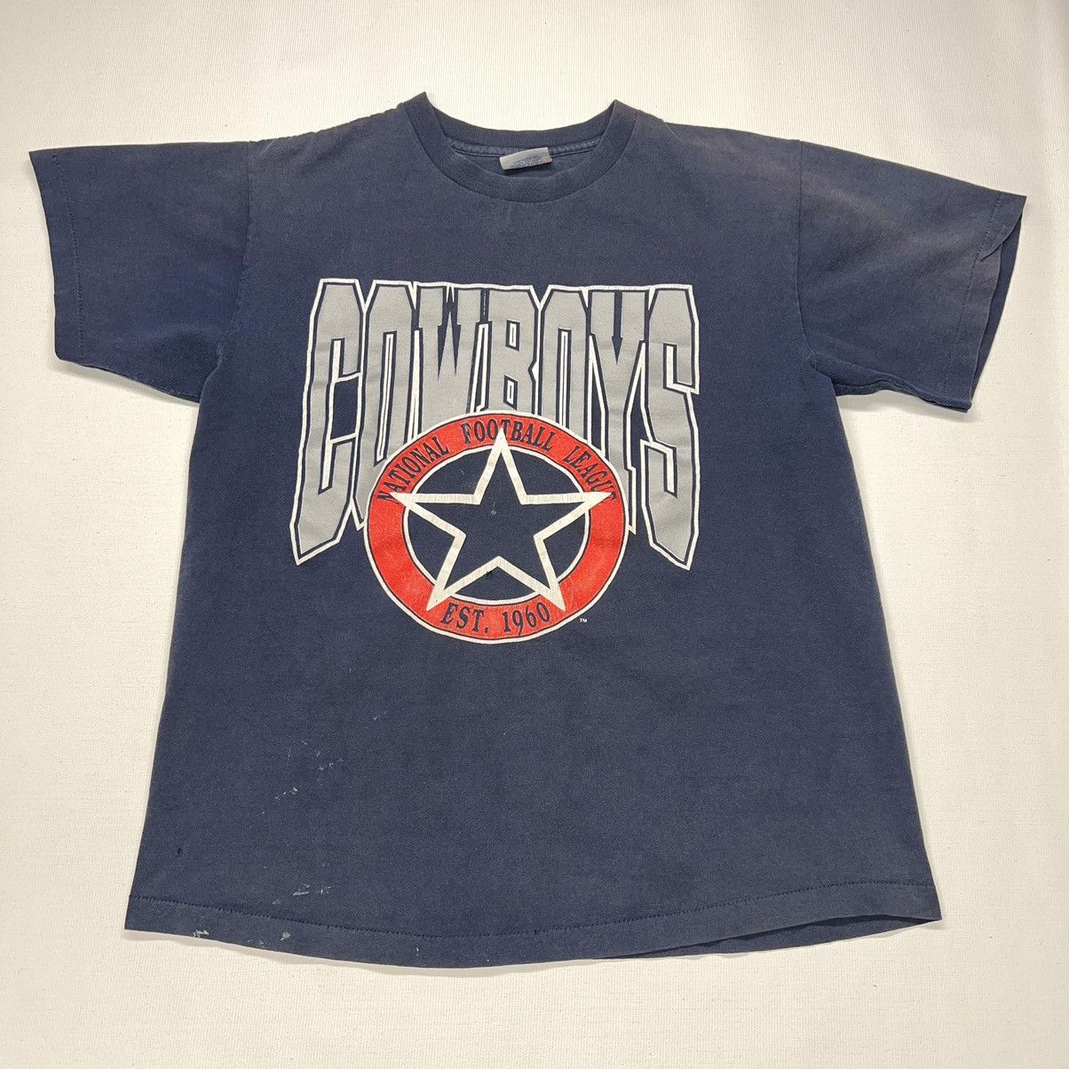NFL × Vintage VTG Dallas Cowboys Tee Shirt Blue NFL Football Single Stitch Size US L / EU 52-54 / 3 - 1 Thumbnail