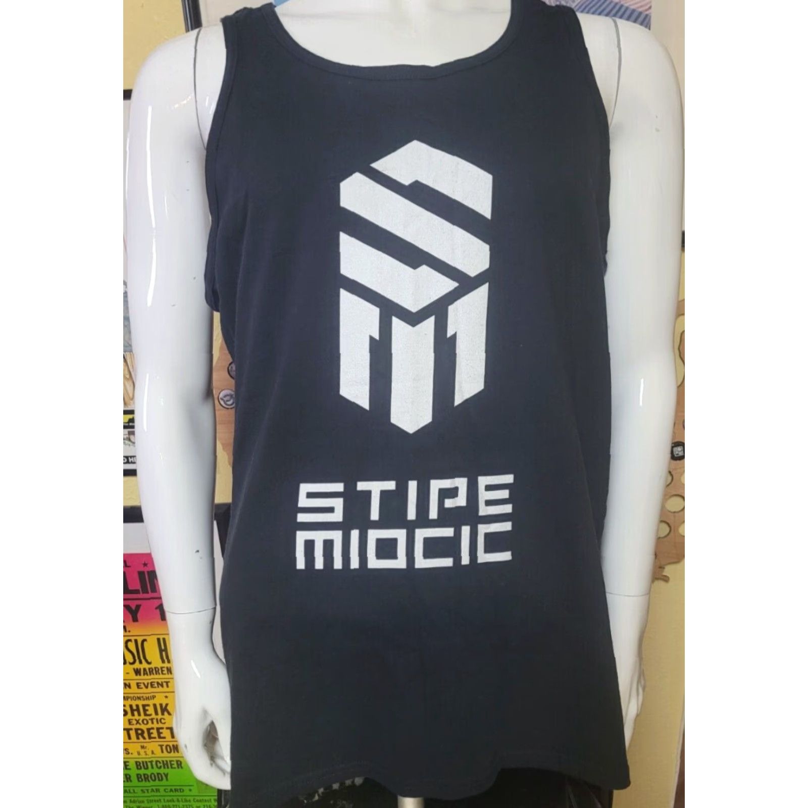Gildan Stipe Miocic Baddest Man On The Planet MMA Tank Top Shirt Large UFC Graphic Tee Black Cotton Gildan Mens T-Shirt Crew Neck Sleeveless Size US L / EU 52-54 / 3 - 2 Thumbnail