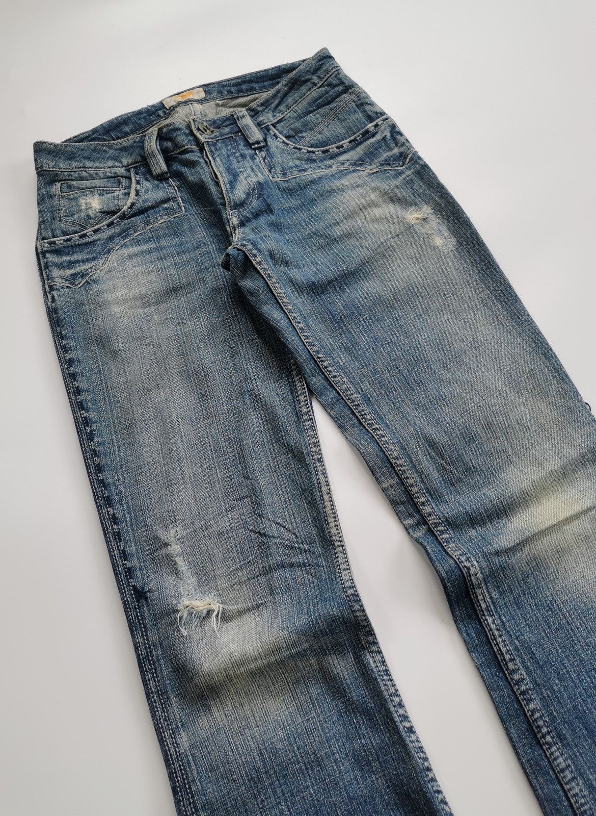 Antik Denim Bootcut Antik Denim Distressed Jeans ERD Grunge Size 27" / US 4 / IT 40 - 8 Thumbnail
