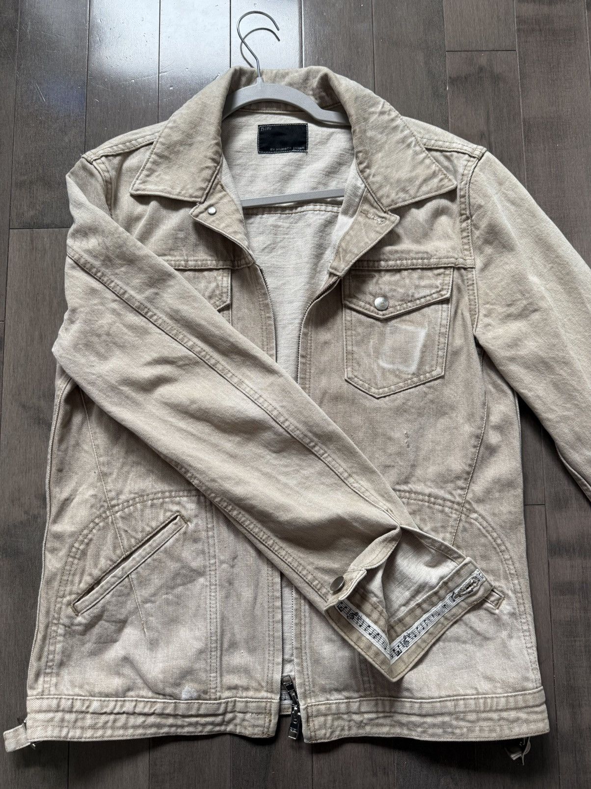 Number (N)ine Number Nine n(n) Beige Denim Jacket Size US M / EU 48-50 / 2 - 2 Thumbnail