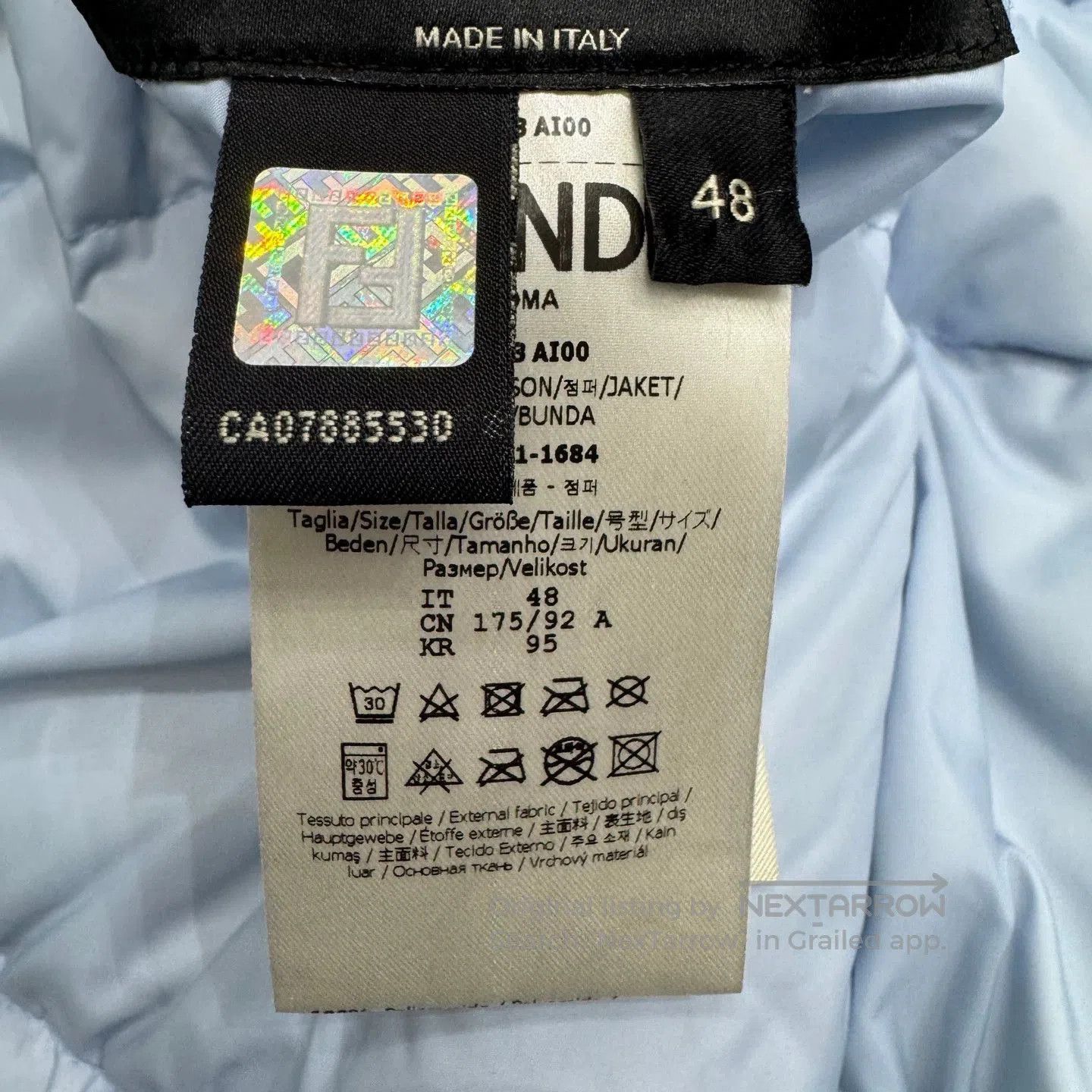 Fendi Black Puffer Jacket with Removable Hood . Size US M / EU 48-50 / 2 - 3 Thumbnail