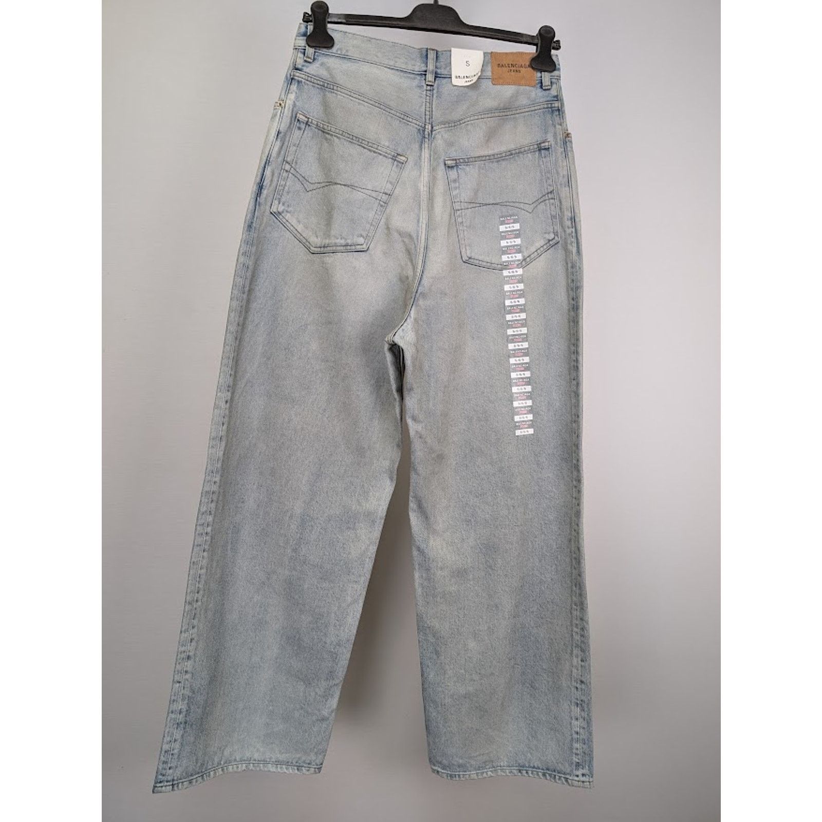 Balenciaga o1rshd1 Organic Japanese Twill Sticker Baggy Pants Blue Size US 34 / EU 50 - 1 Thumbnail