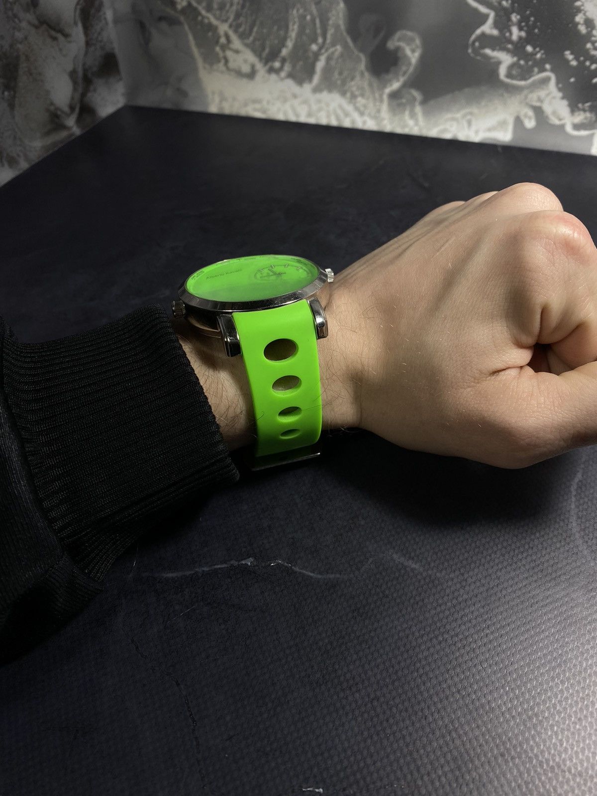 Vintage Alberto Kavalli Dual Dial Neon Green Japanese brand Size ONE SIZE - 4 Thumbnail