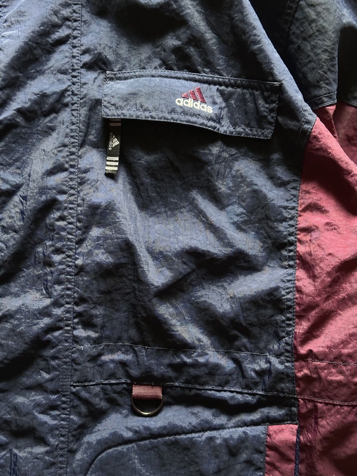 Adidas × Vintage vintage 90s adidas navy purple windbreaker Size US XL / EU 56 / 4 - 4 Thumbnail