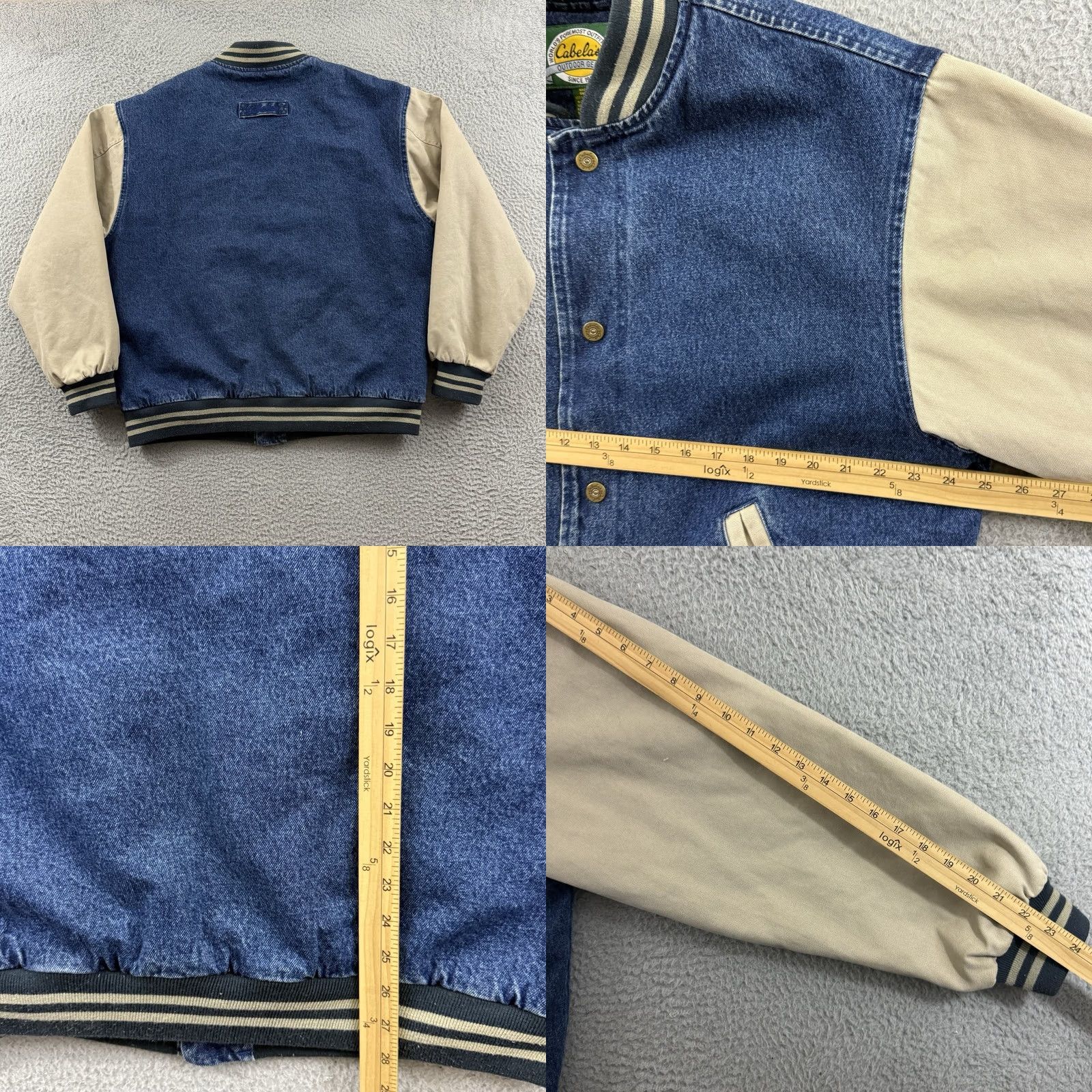Vintage VINTAGE Cabela's Jacket Men Large Blue Denim 90s Lined Snap Button Grunge Outdoor Jacket Size US L / EU 52-54 / 3 - 8 Thumbnail