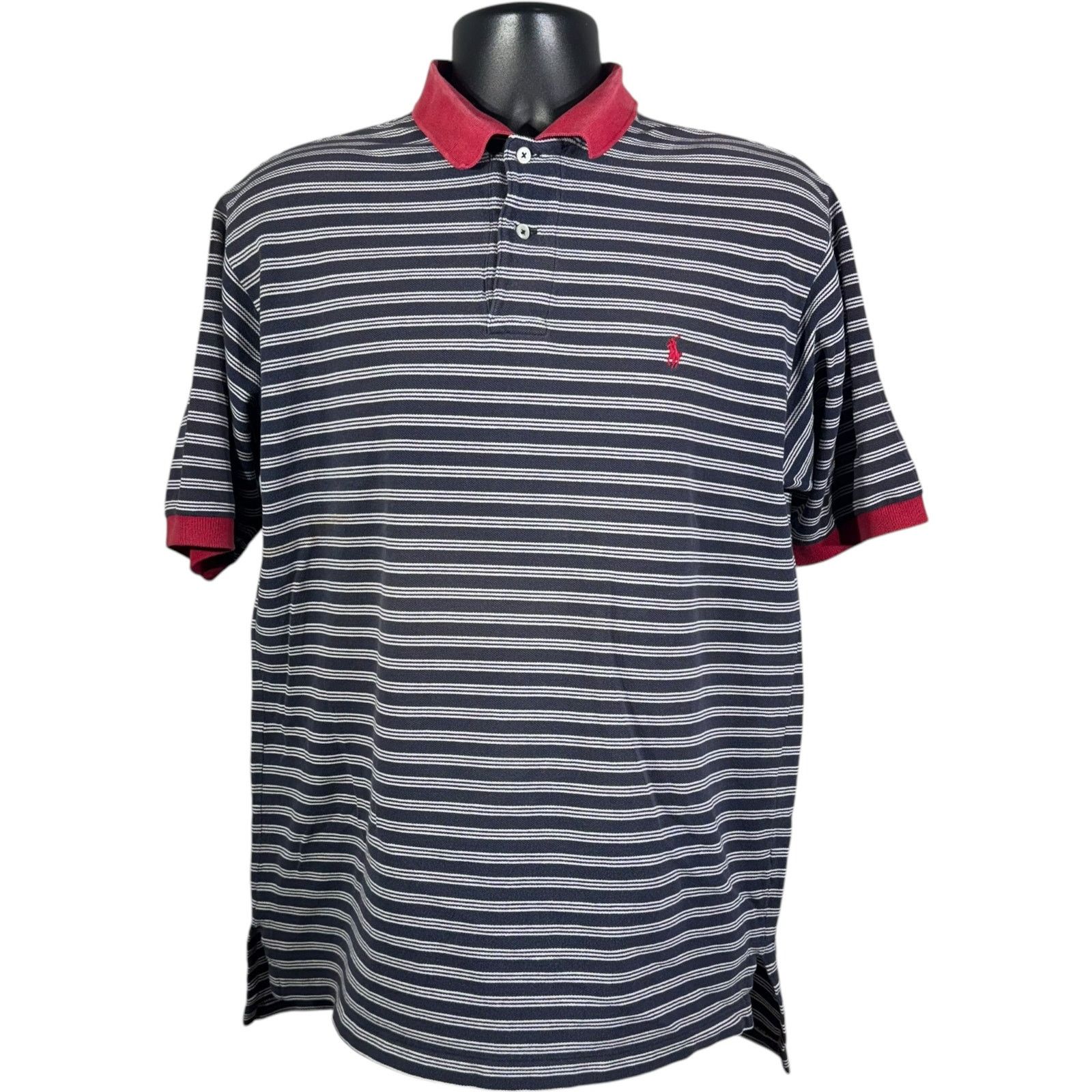 Polo Ralph Lauren Polo Ralph Lauren Small Horse Striped Short Sleeve Polo Size US L / EU 52-54 / 3 - 1 Preview