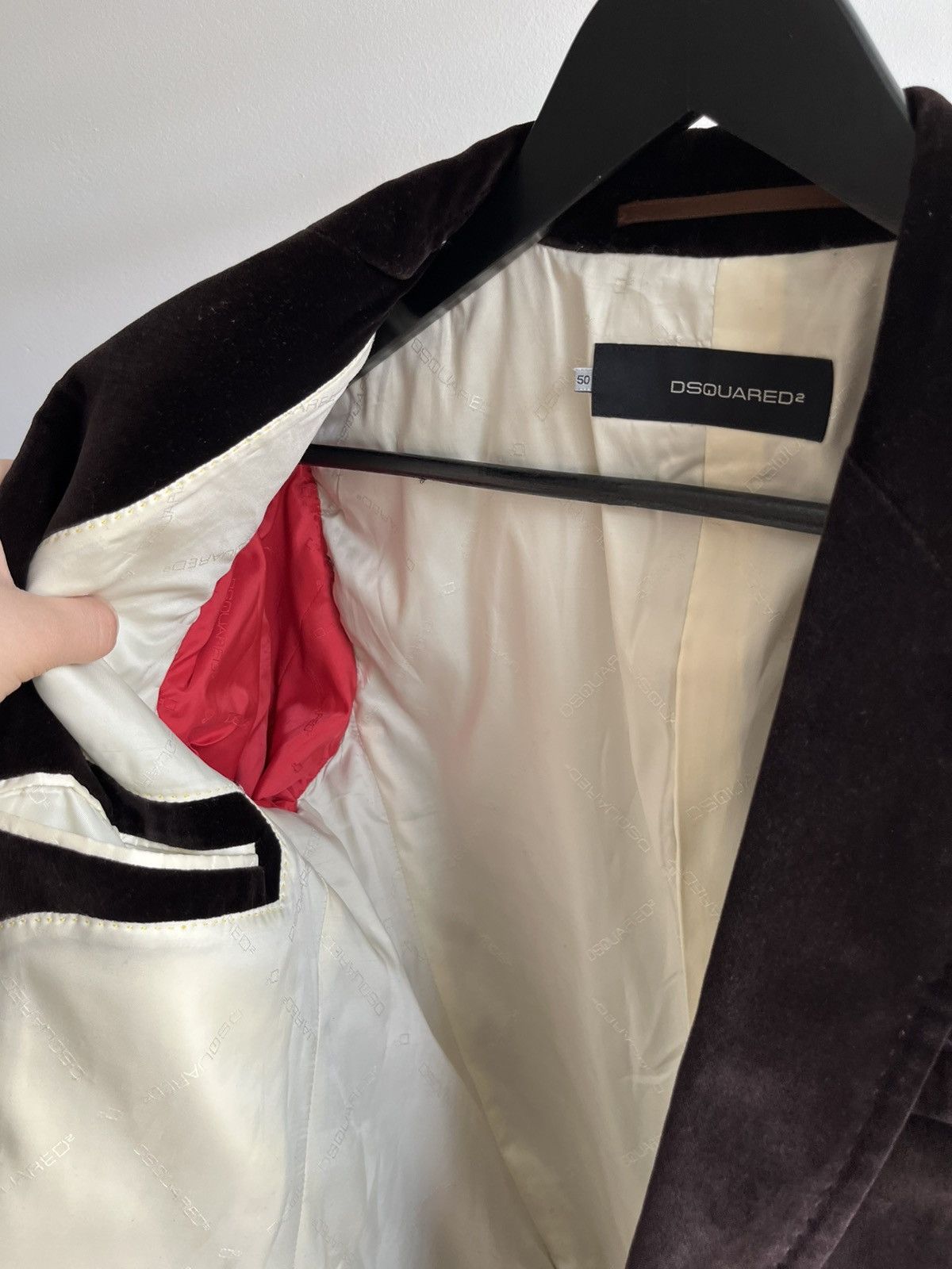Dsquared2 Archive Dsquared2 AW06 runway hand made velvet blazer jacket Size 50S - 13 Thumbnail