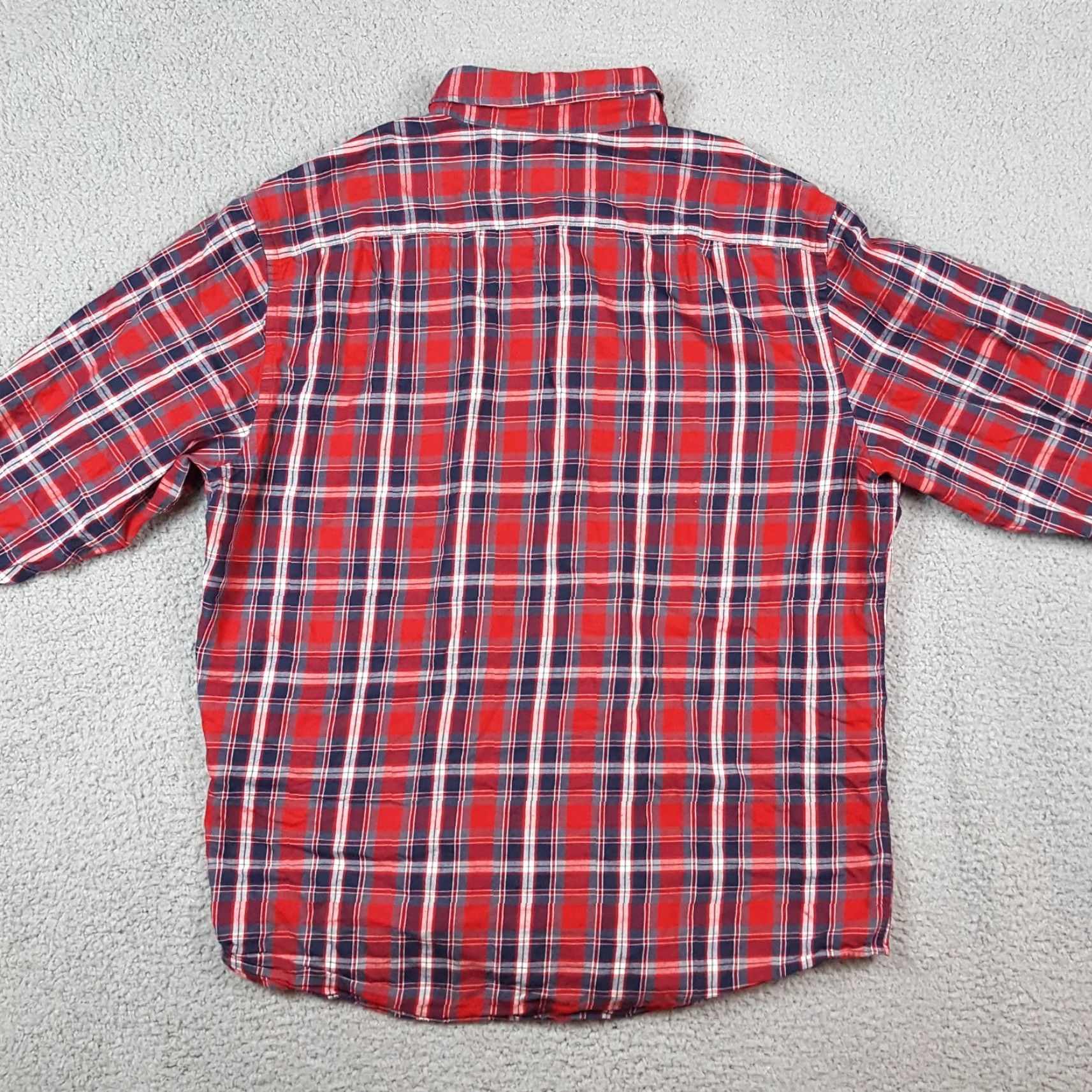 UNTUCKit VINTAGE UNTUCKit Red Plaid Flannel Shirt Men’s XL Button Up Collared Lumberjack 90s Casual Western Size US XL / EU 56 / 4 - 4 Thumbnail