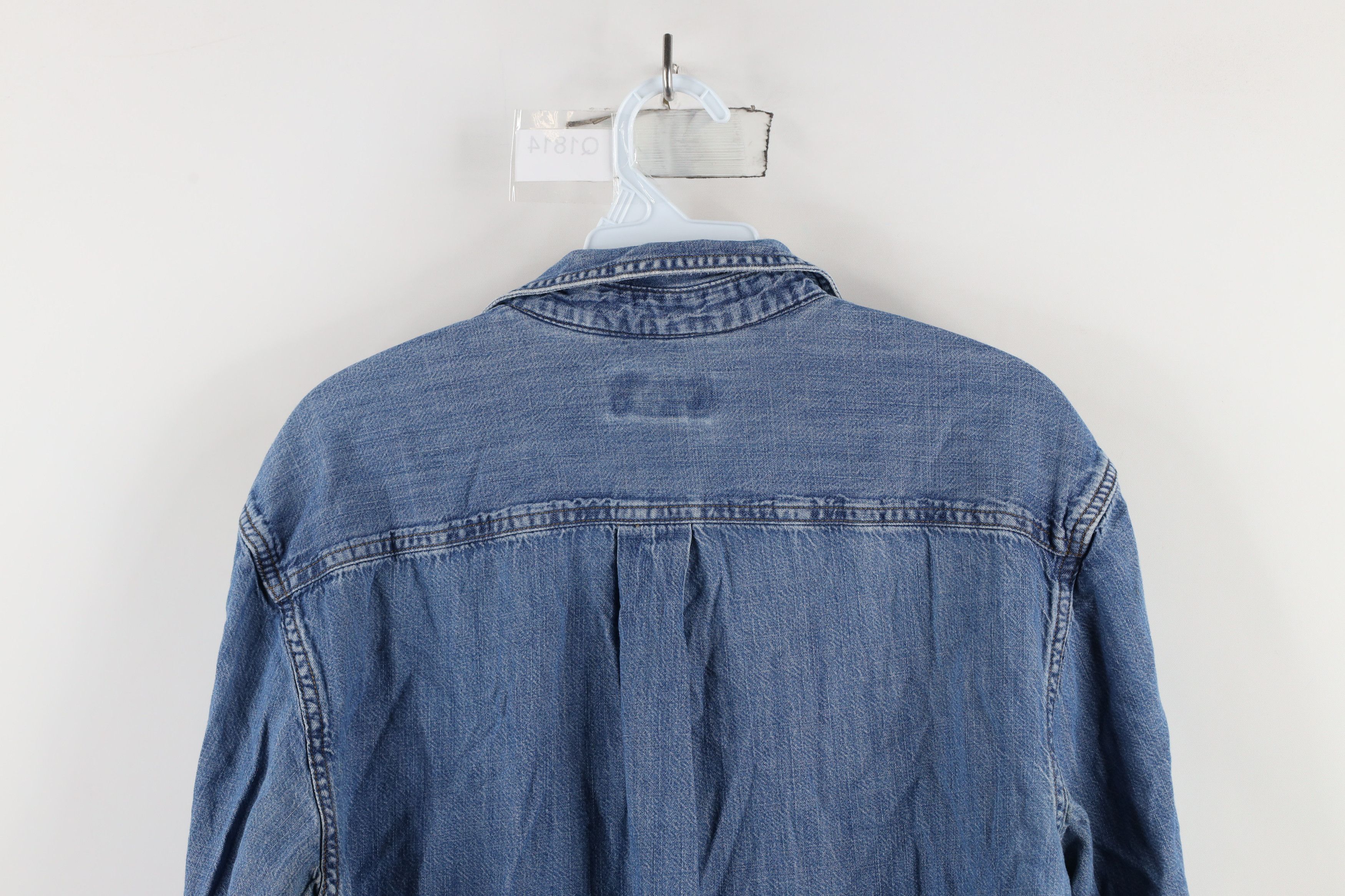 Vintage Vintage 90s Streetwear Denim Jean Collared Button Shirt Size US S / EU 44-46 / 1 - 13 Thumbnail