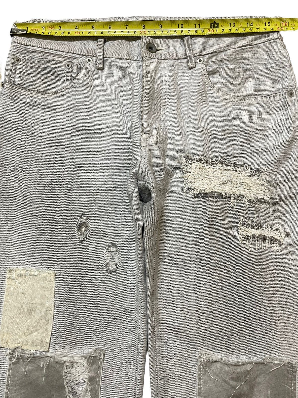 14th Addiction Vintage Japanese Helb Mud Faded Wash Distress Patches Jeans Size US 31 - 14 Thumbnail