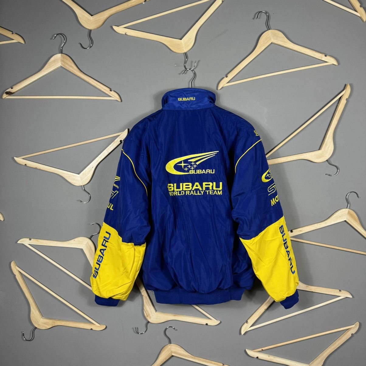 NASCAR Vintage Subaru World Rally Team STI F-1 Racing Jacket Size US XL / EU 56 / 4 - 3 Thumbnail