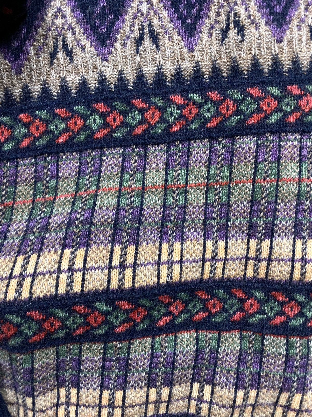 Coogi Rare! Vintage 90’s Knit Pattern Cardigan Sweater Coogi Style Size US L / EU 52-54 / 3 - 18 Thumbnail
