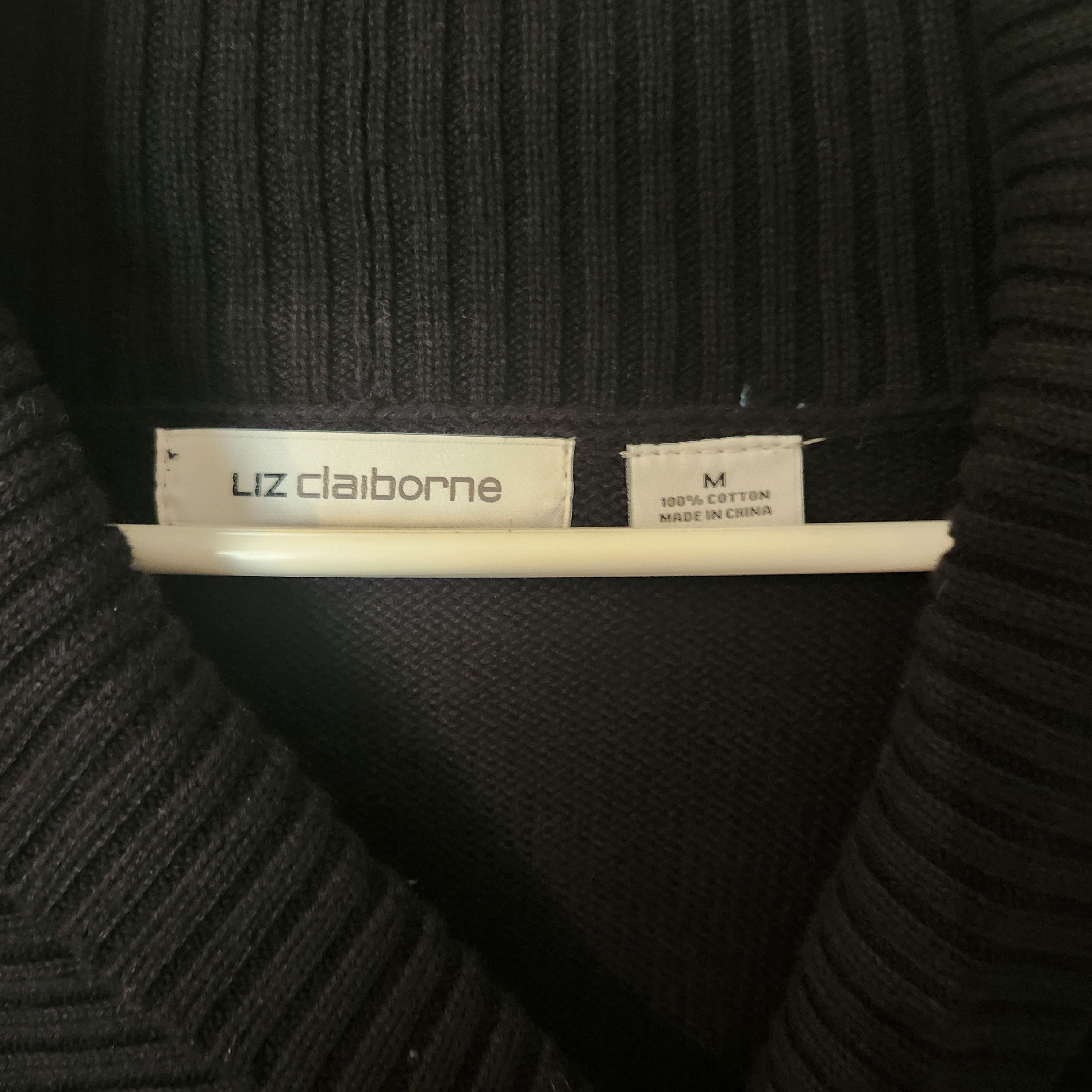 Liz Claiborne Liz Claiborne Women's Black Argyle Pullover Sweater Sz M NWT Size M / US 6-8 / IT 42-44 - 2 Thumbnail