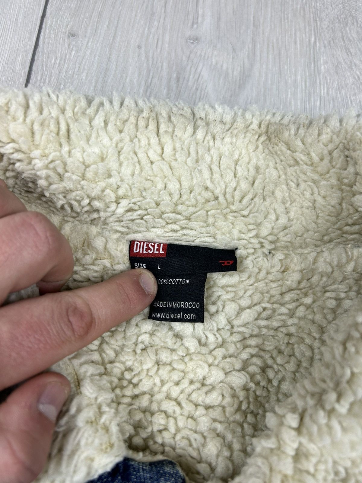 Diesel × Vintage Diesel Vintage Sherpa Denim Jacket Size M - L Blue Size US M / EU 48-50 / 2 - 4 Thumbnail