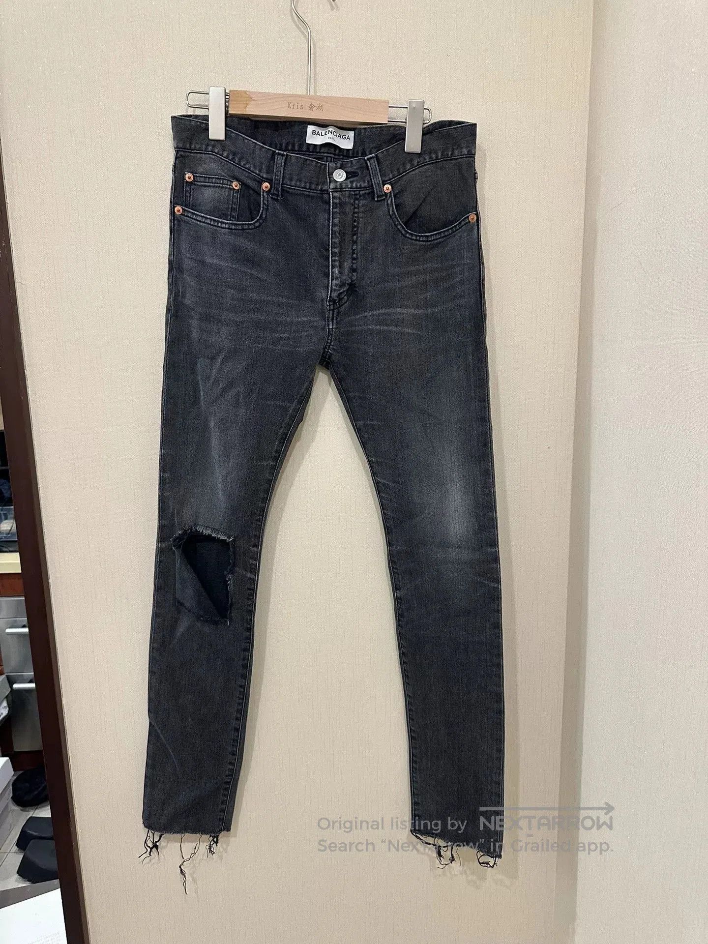 Balenciaga Balenciaga Distressed Denim Pants Size 30. Size US 30 / EU 46 - 1 Thumbnail