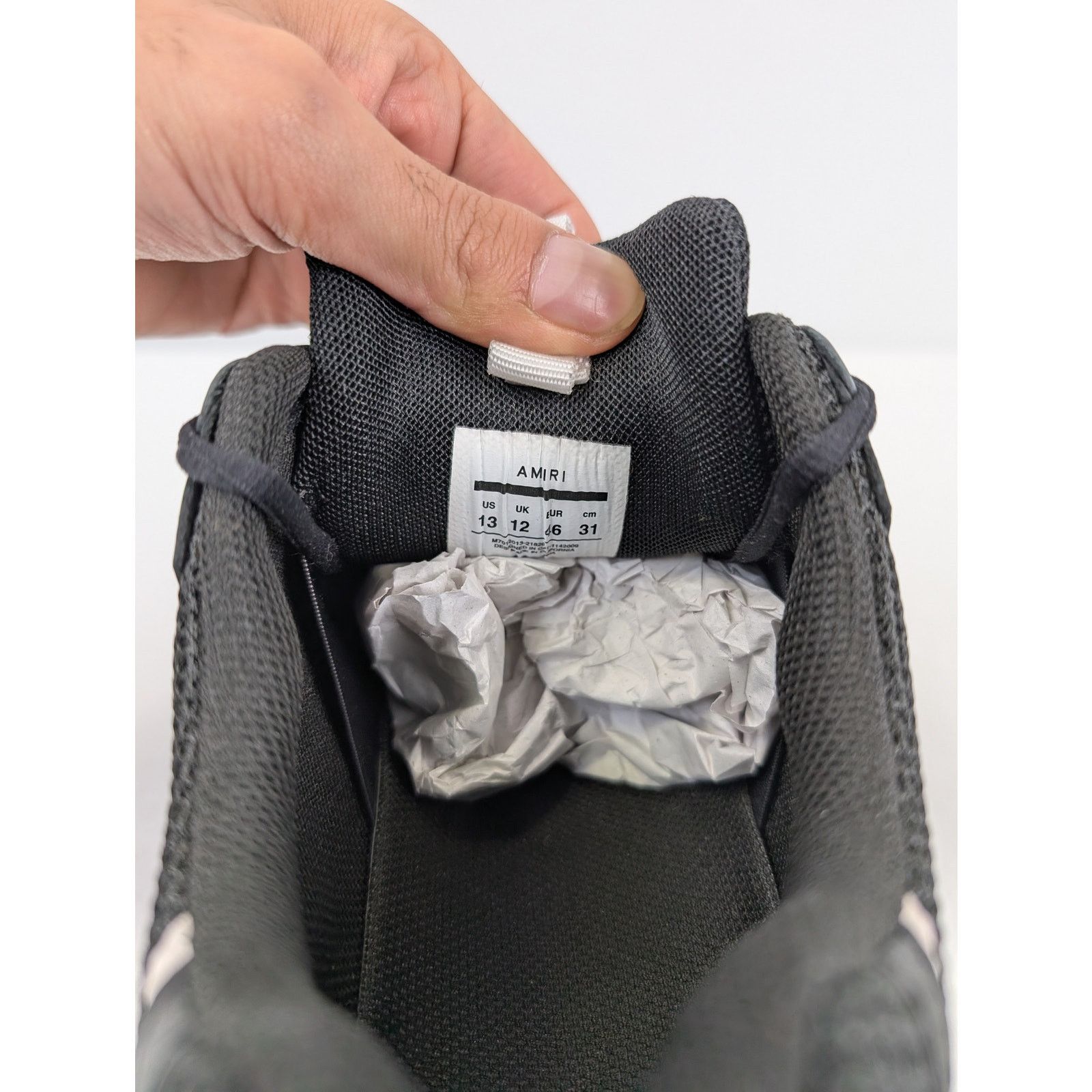 Amiri o1rshd1 Bone Runner Sneakers in Black Size US 13 / EU 46 - 15 Thumbnail