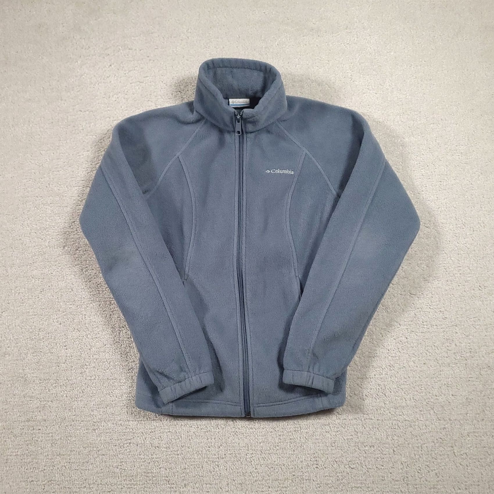 Vintage Columbia Pullover Womens XS Blue Fleece Full Zip Mock Neck Long Sleeve Top Size XS / US 0-2 / IT 36-38 - 2 Thumbnail
