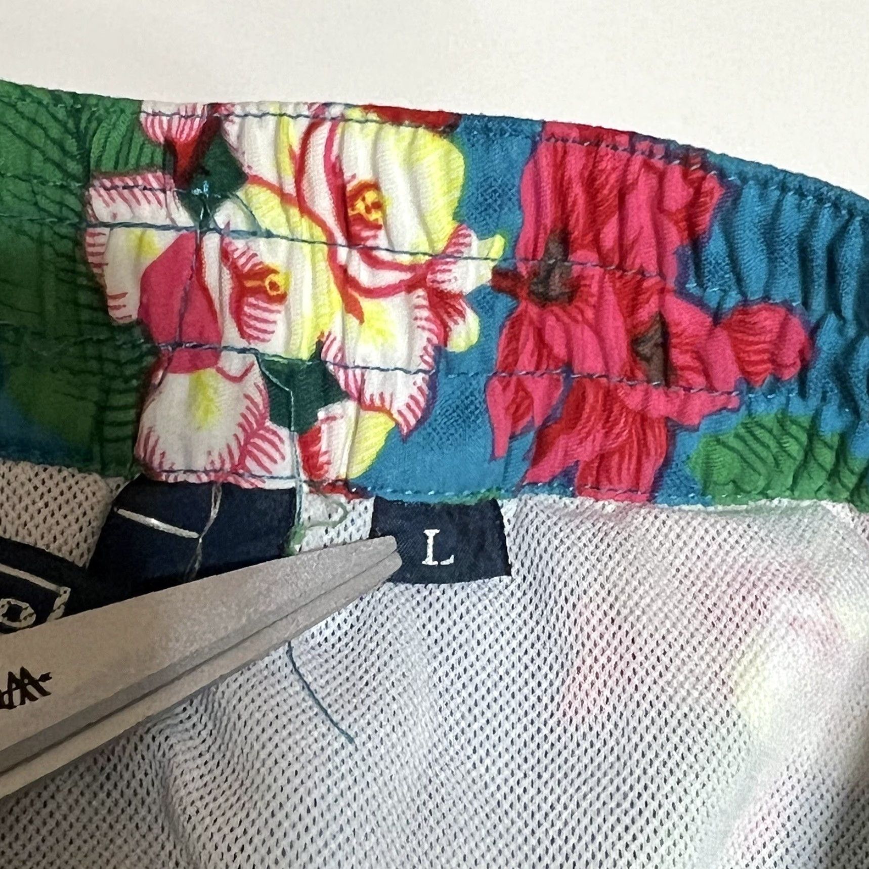 Polo Ralph Lauren Polo Ralph Lauren Men’s Blue Pink Floral Print Swim Trunks Large Size US L / EU 52-54 / 3 - 7 Thumbnail