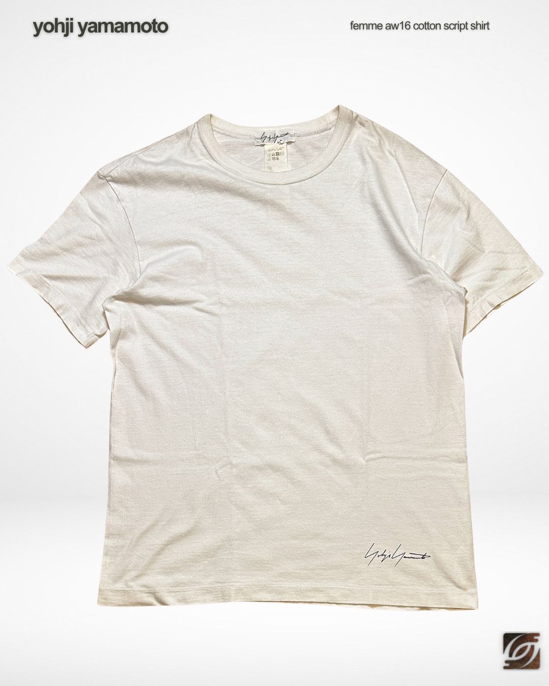 Yohji Yamamoto AW16 Cotton Script Shirt Size US M / EU 48-50 / 2 - 1 Thumbnail