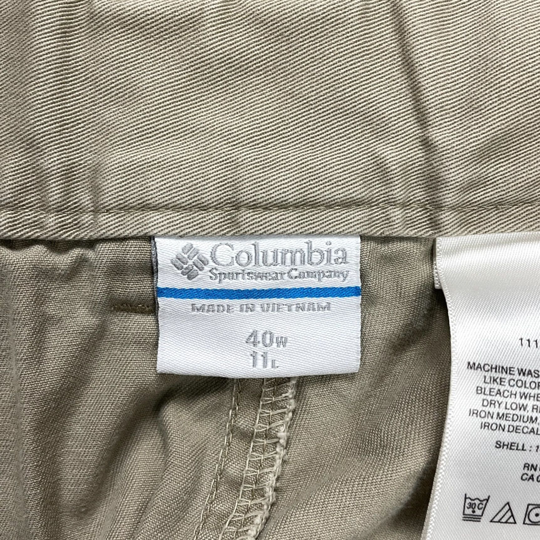 Vintage Columbia Cargo Shorts Men 40 Brown Canvas Flat Front Outdoor Casual 10" Inseam Size US 40 / EU 56 - 5 Thumbnail