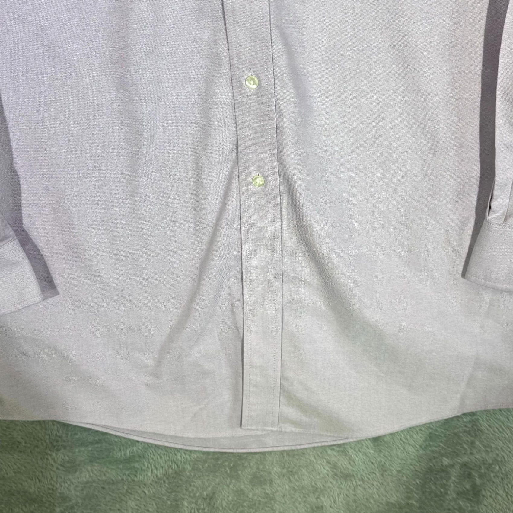 Roundtree & Yorke Gold Label Dress Shirt Mens Long Sleeve 16x34 Light Purple 100% Cotton Formal Shirt Size 42R - 6 Thumbnail