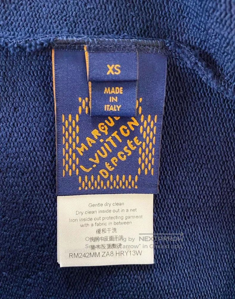 Louis Vuitton Louis Vuitton Navy embroidered hooded sweatshirt Size US XS / EU 42 / 0 - 6 Thumbnail
