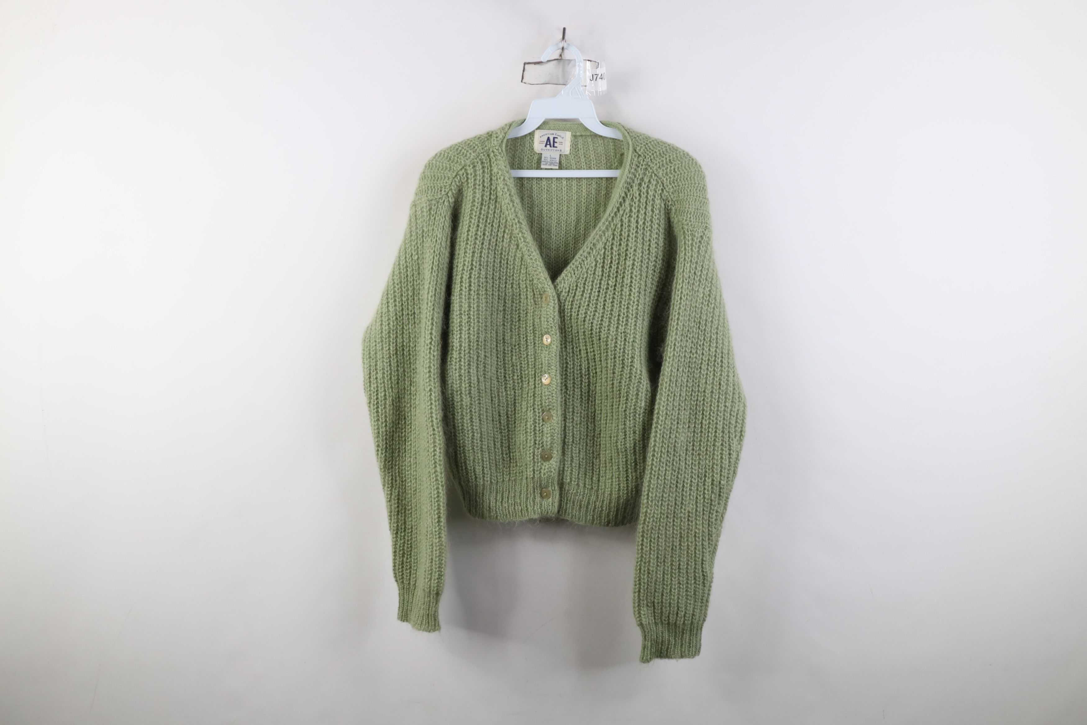 American Eagle Outfitters Vintage 90s Y2K American Eagle Mohair Cardigan Sweater Size L / US 10 / IT 46 - 1 Thumbnail
