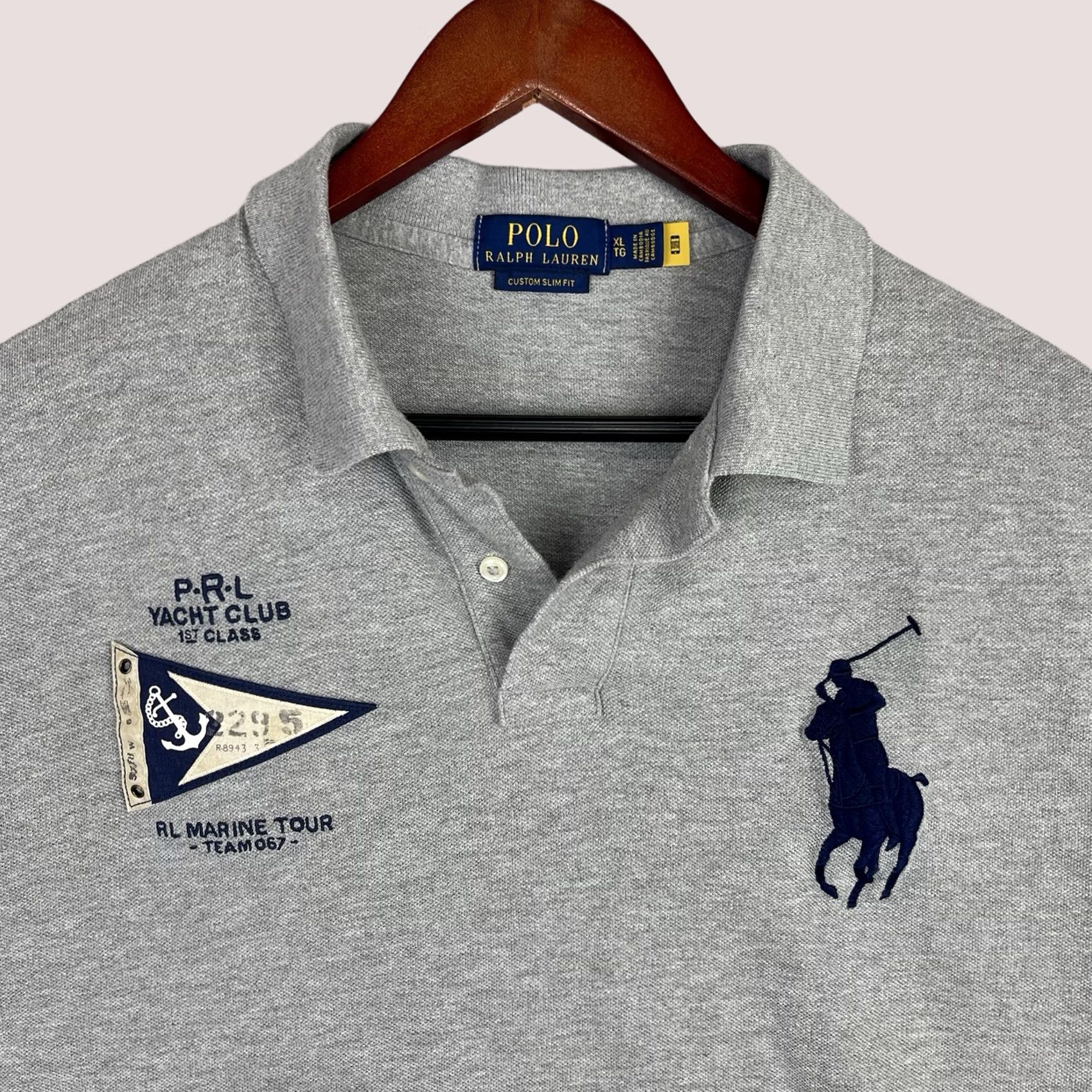 Polo Ralph Lauren Polo Ralph Lauren Polo Shirt Mens XL Gray Yacht Club Custom Slim Fit Big Pony Polo Shirt Mens XL Gray Yacht Club Slim Fit Beac h Surfing Size US XL / EU 56 / 4 - 1 Thumbnail