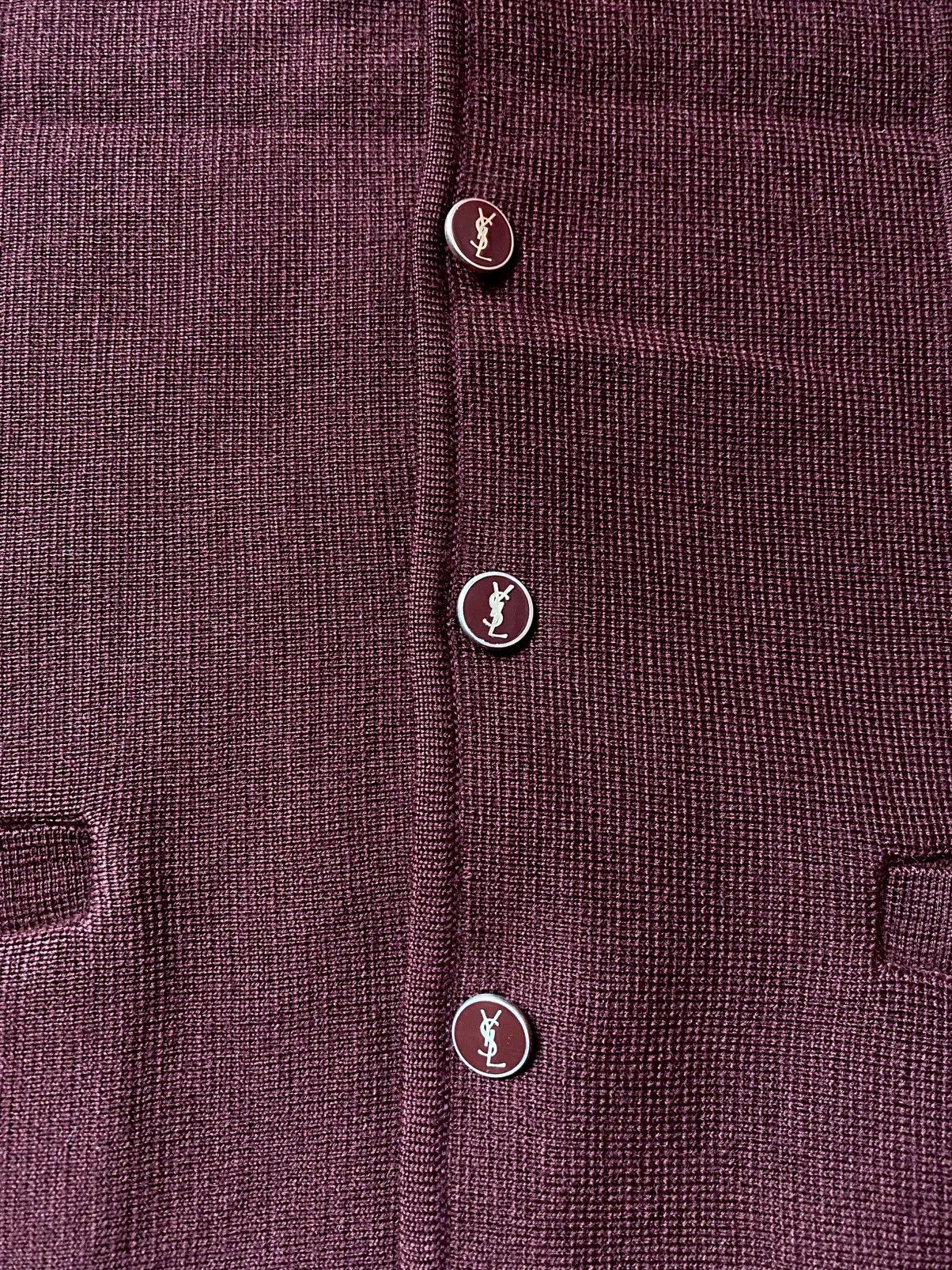 Yves Saint Laurent Vintage Yves Saint Lauren Maroon Knit Vest Size US M / EU 48-50 / 2 - 7 Thumbnail