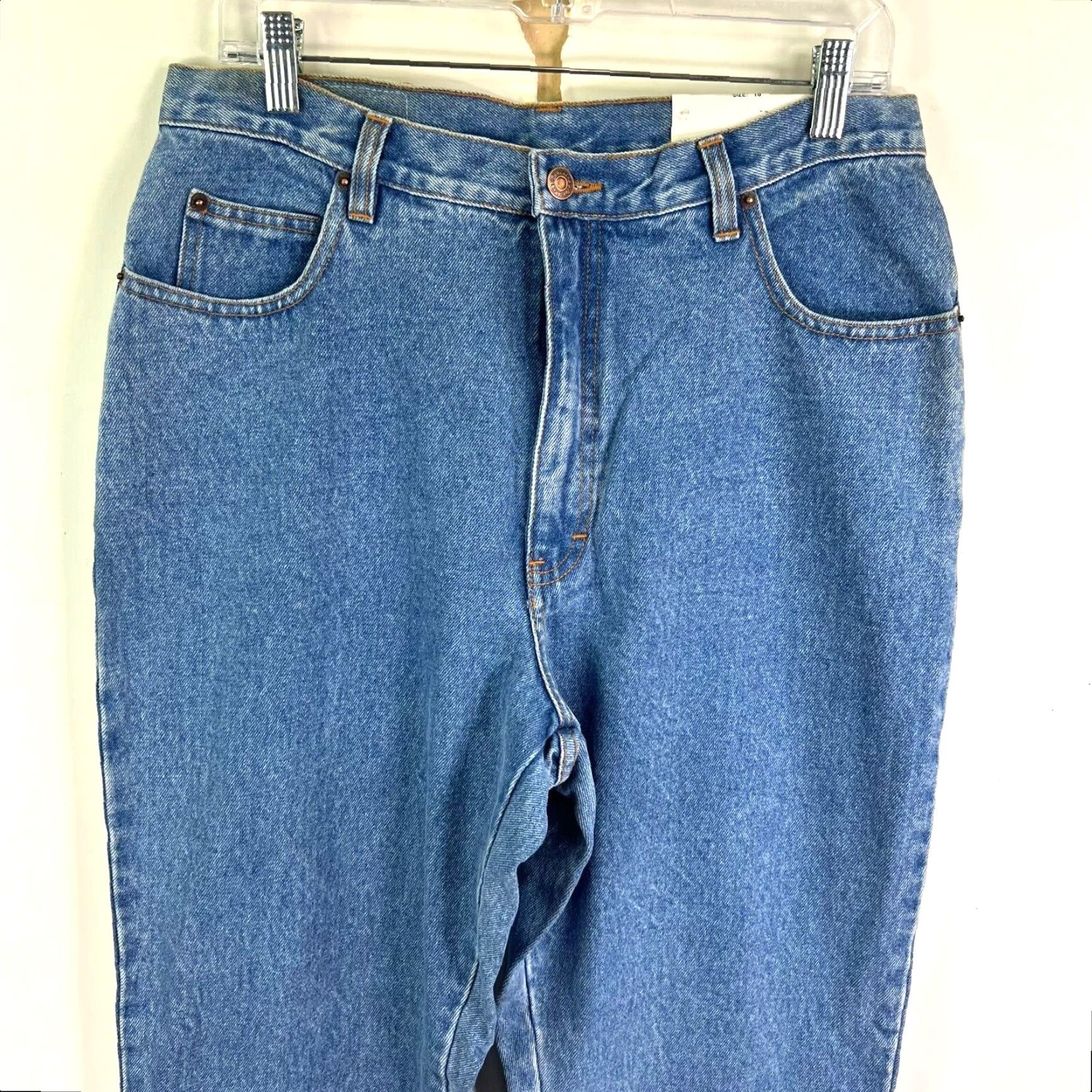 Jordache VINTAGE Jordache Classic Fit Denim Jeans Womens Size 16 32x30 Blue High Rise Straight Cotton 80s 90s USA Size 38" / US 16 / IT 52 - 3 Thumbnail