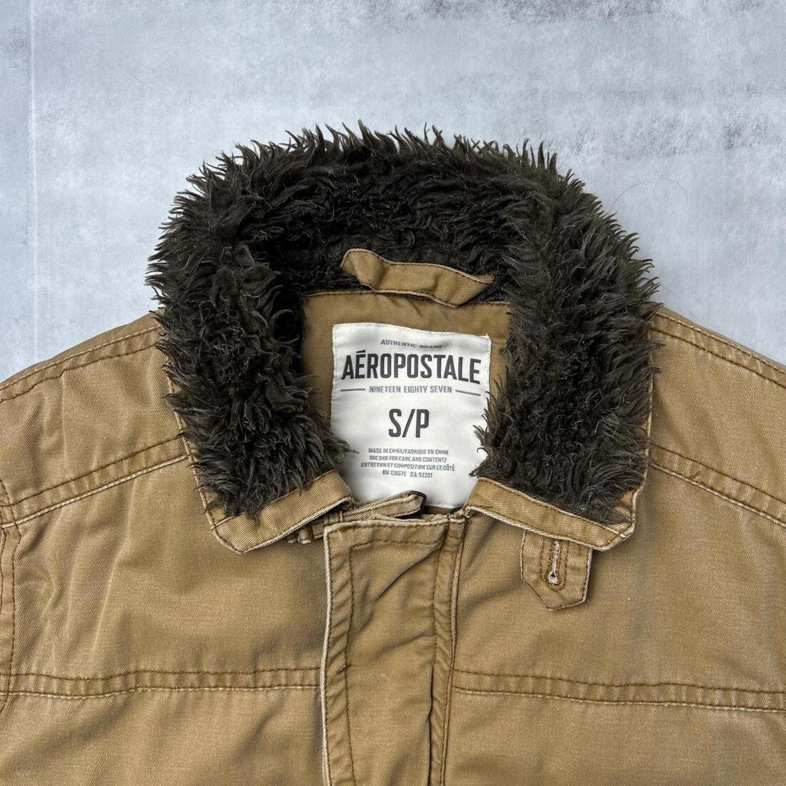 Aeropostale Y2K Aeropostale Fur trim collar jacket 00s bomber jacket Size US S / EU 44-46 / 1 - 2 Thumbnail