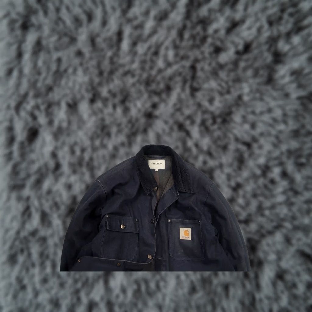 Carhartt VINTAGE Carhartt michigan coat Navy Blue Faded Canvas Linen Pocket Jacket USA Size US L / EU 52-54 / 3 - 1 Thumbnail
