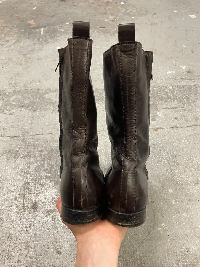 Saint Laurent Paris 1990s Yves Saint Laurent Rive Gauche Black Leather Ankle Boots Size US 7 / EU 40 - 6 Thumbnail