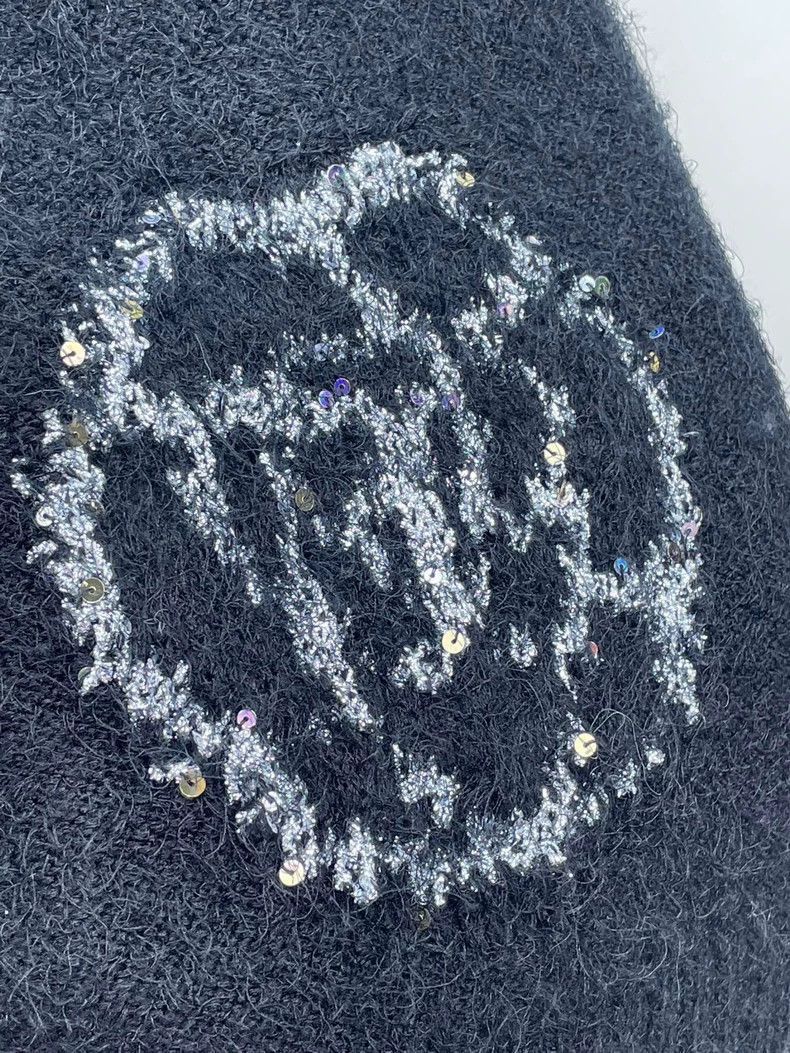 Chanel Chanel Black Knit Sweater with Floral Design -2505 Size US M / EU 48-50 / 2 - 5 Thumbnail