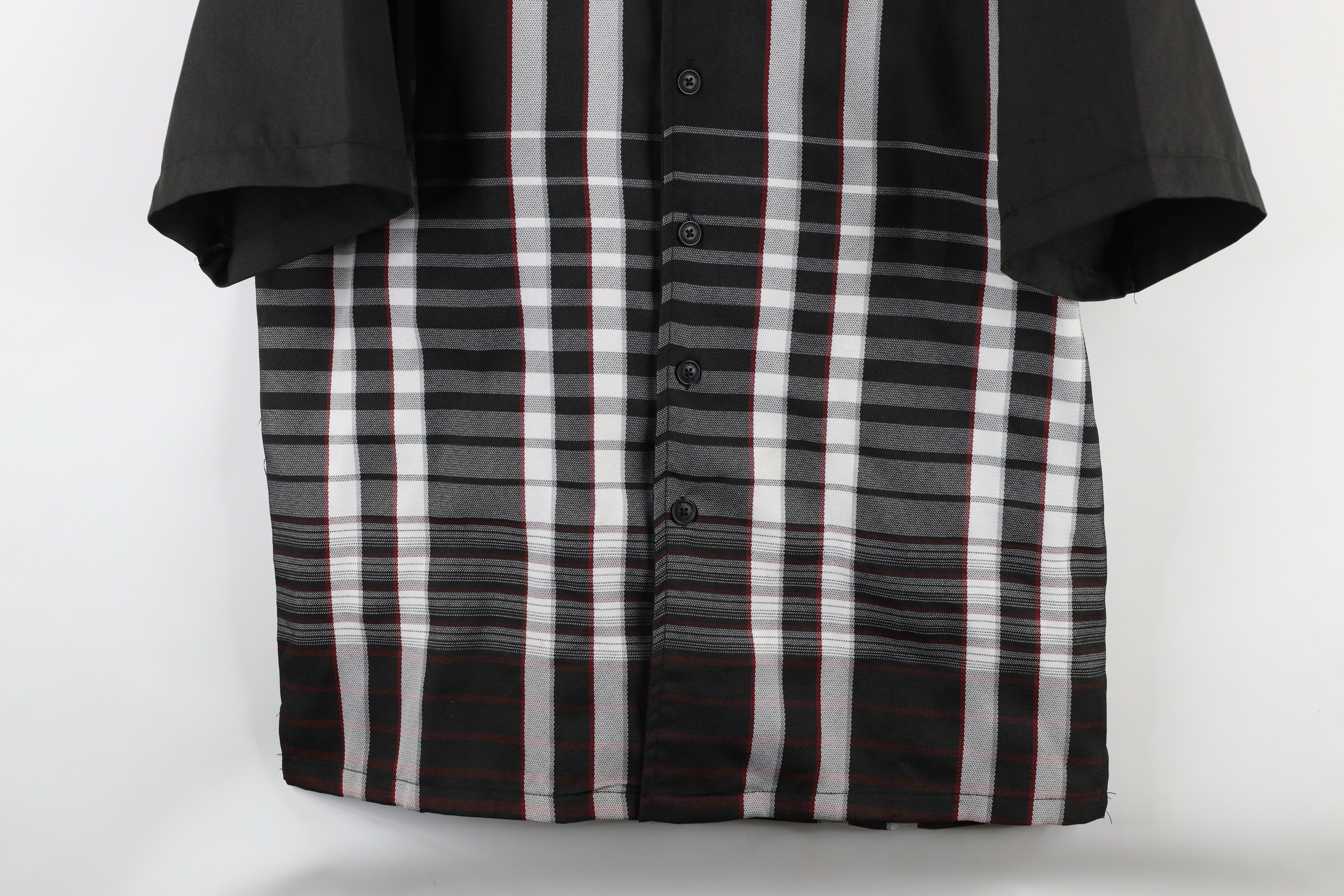 Vintage Vintage 90s Rockabilly Striped Knit Camp Collar Button Shirt Size US L / EU 52-54 / 3 - 3 Thumbnail