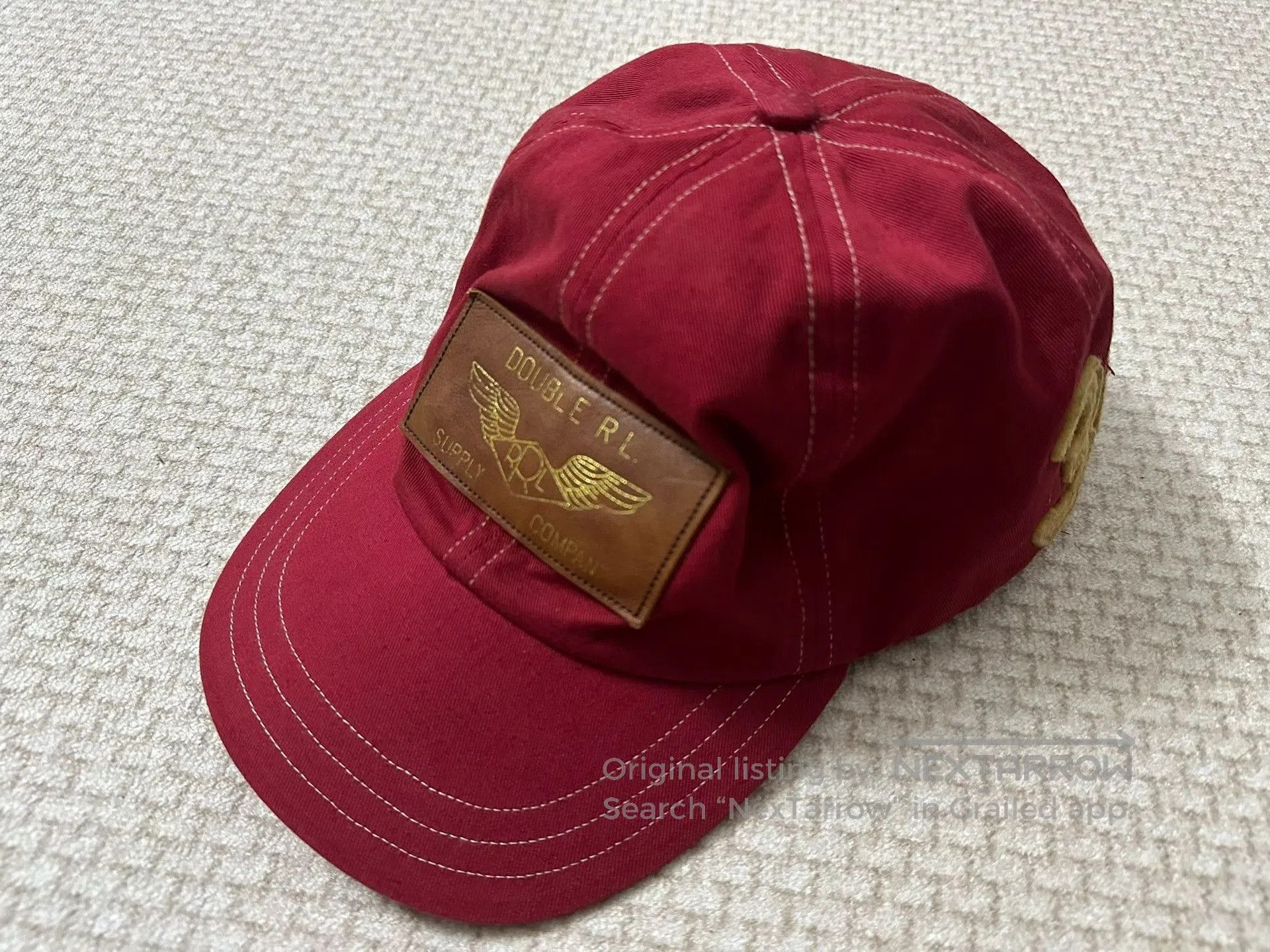 RRL Ralph Lauren RRL Wing Leather Patch Embroidered Baseball Cap. Size ONE SIZE - 1 Thumbnail